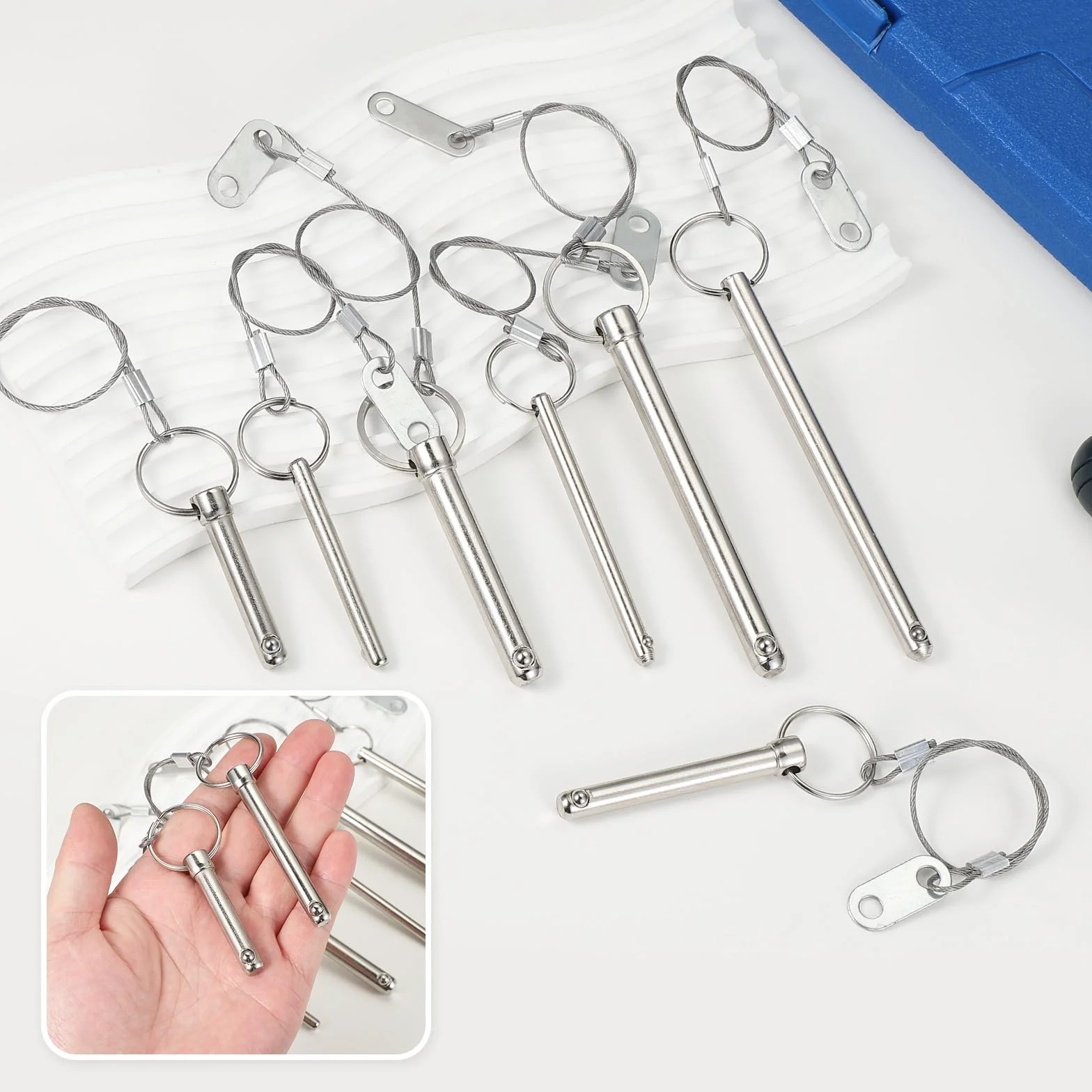 PATIKIL Perno a Sgancio Rapido, Diametro 5/16" (8mm), 2pcs, Acciaio al Carbonio, per Marine
