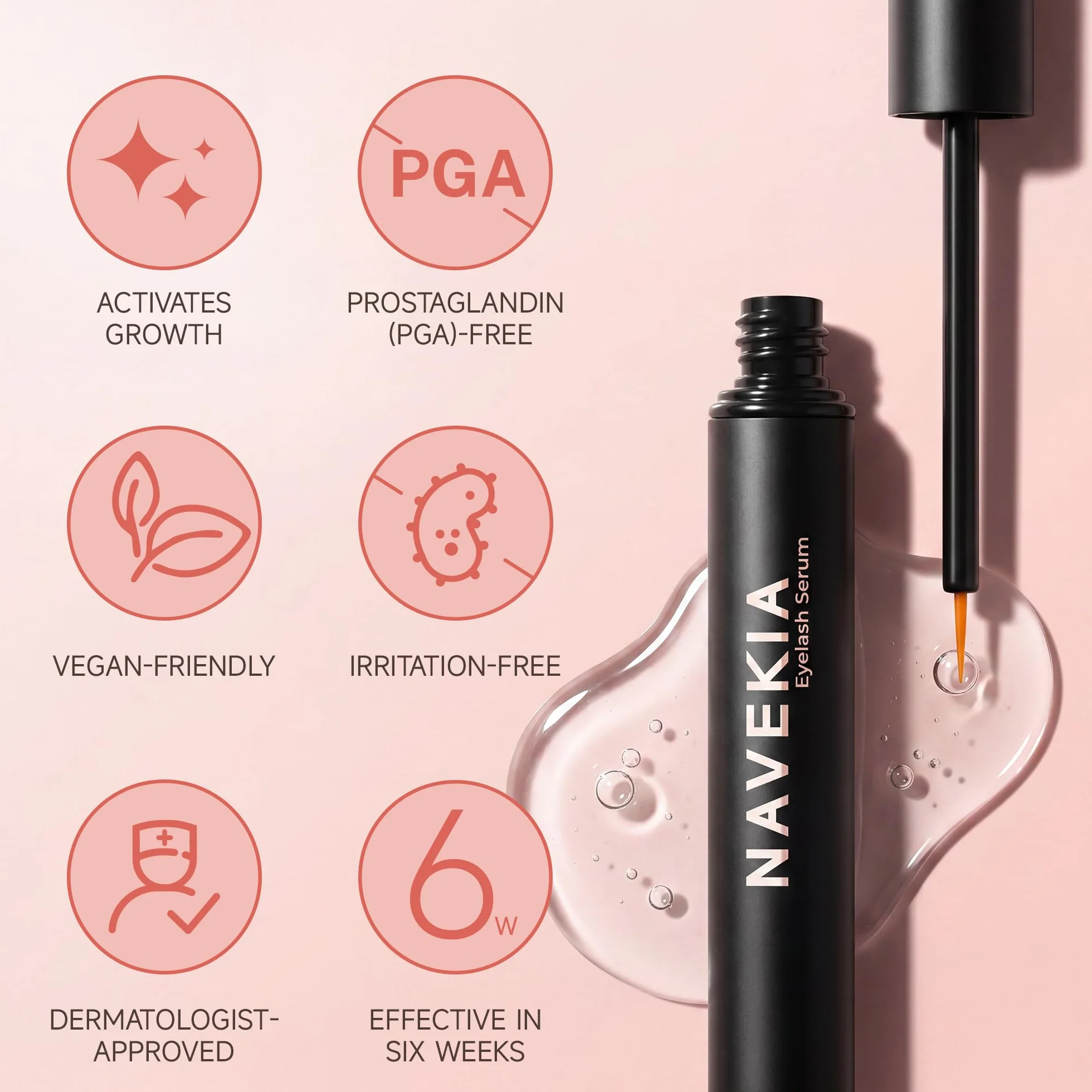 Siero Ciglia Premium 2026 – M 3 ml – 2 Peptidi Chiave + Bio‑Enzima – Per Lunghezza & Densità – Applicazione facile, lunga durata – Occhi sensibili – Vegan, cruelty‑free, senza ormoni