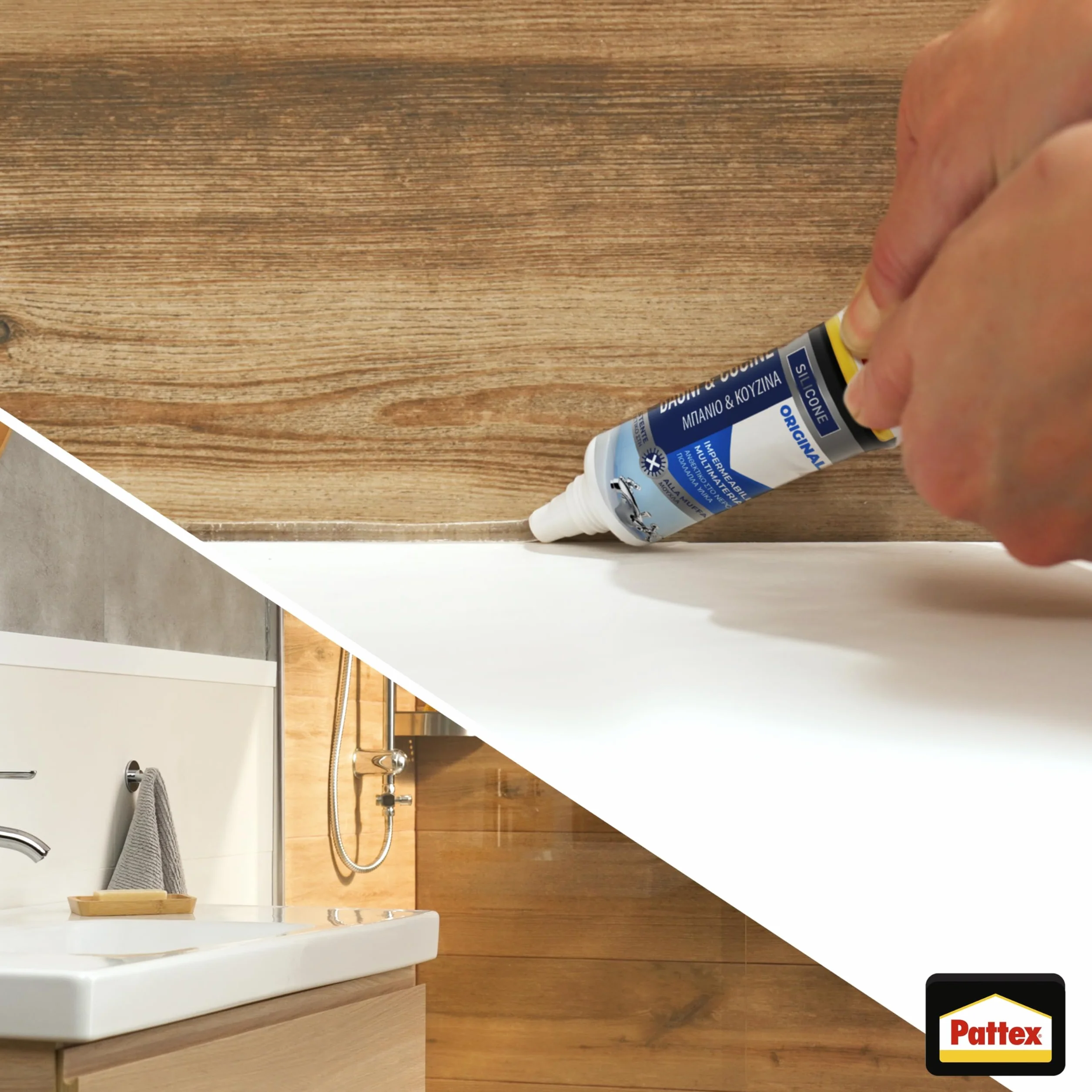 Pattex Bagni&Cucine Original Silicone Trasparente Sigillante, 50 ml