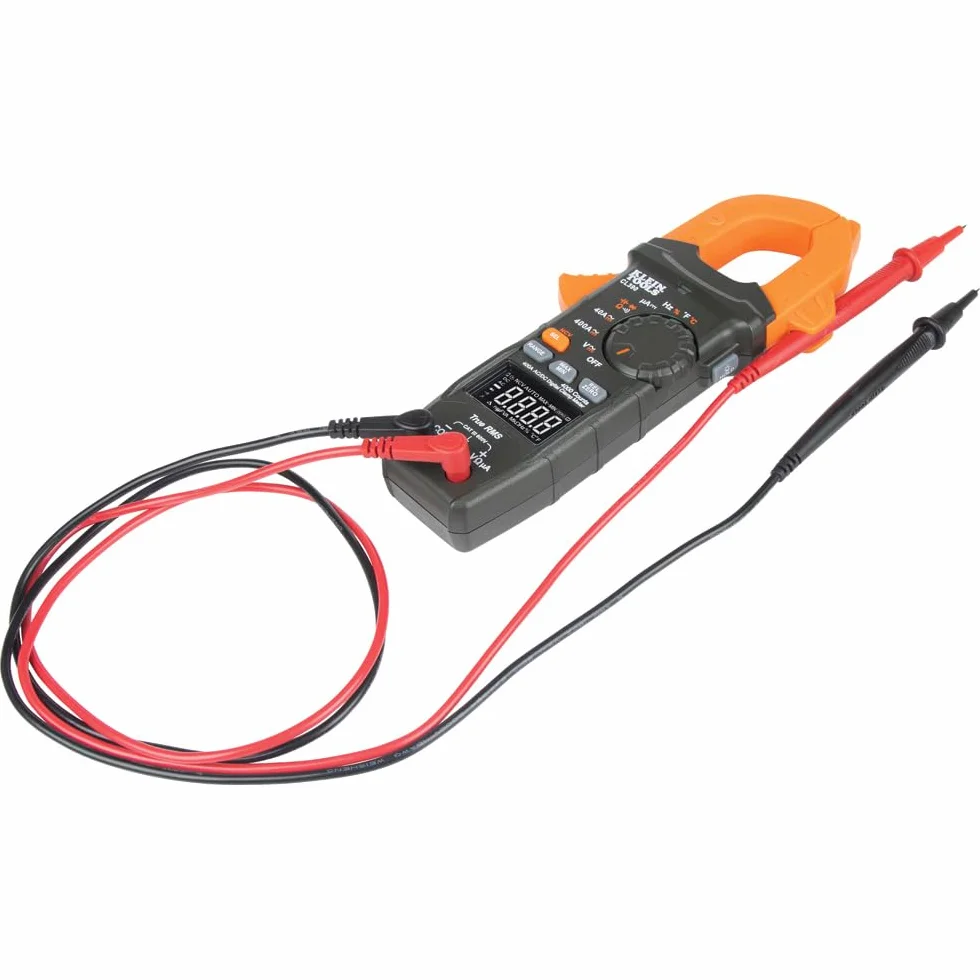 Klein Tools CL390 Pinza amperometrica digitale AC/DC auto-rangeante 400 A Display LCD ad alta visibilità Rilevamento tensione senza contatto