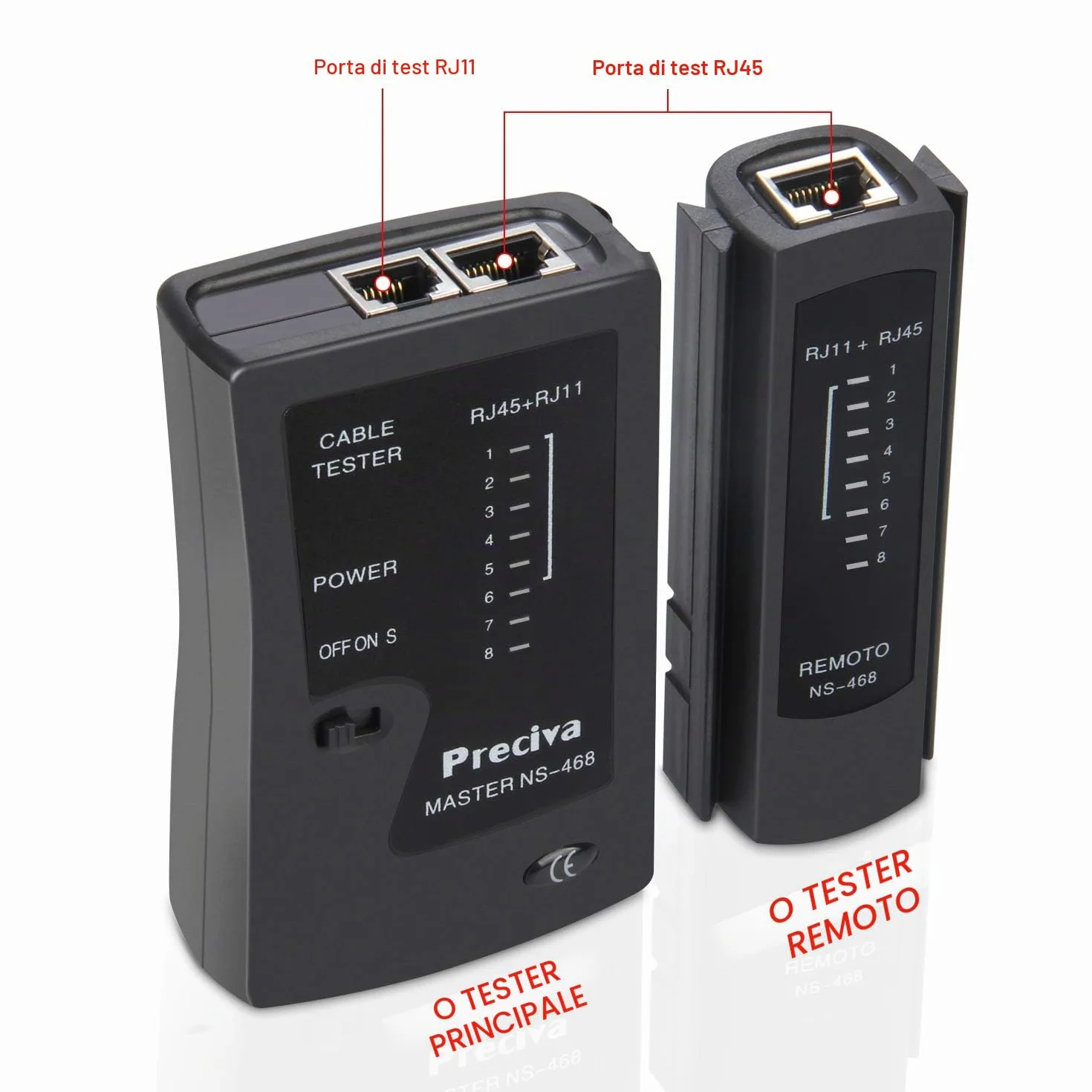 Preciva RJ45 RJ11 Kit di Rete Professionale 97 in 1 Crimpatrice Cavi Ethernet LAN Tester