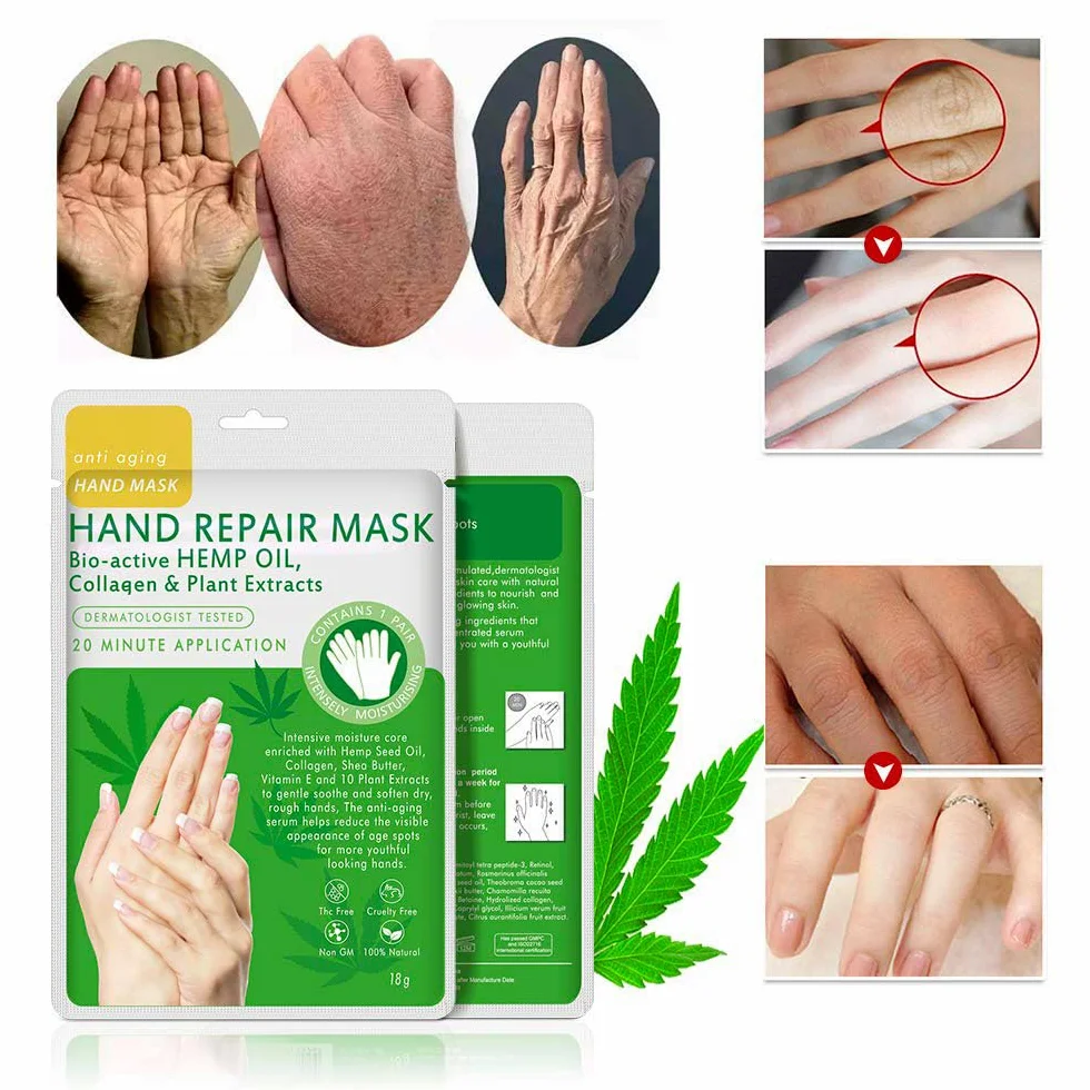 Maschera per Mani 3 Paia Guanti Idratanti Mani Maschera Antietà Rigenerante Nutriente per Invecchiamento a Secco e Screpolate per donne e uomini