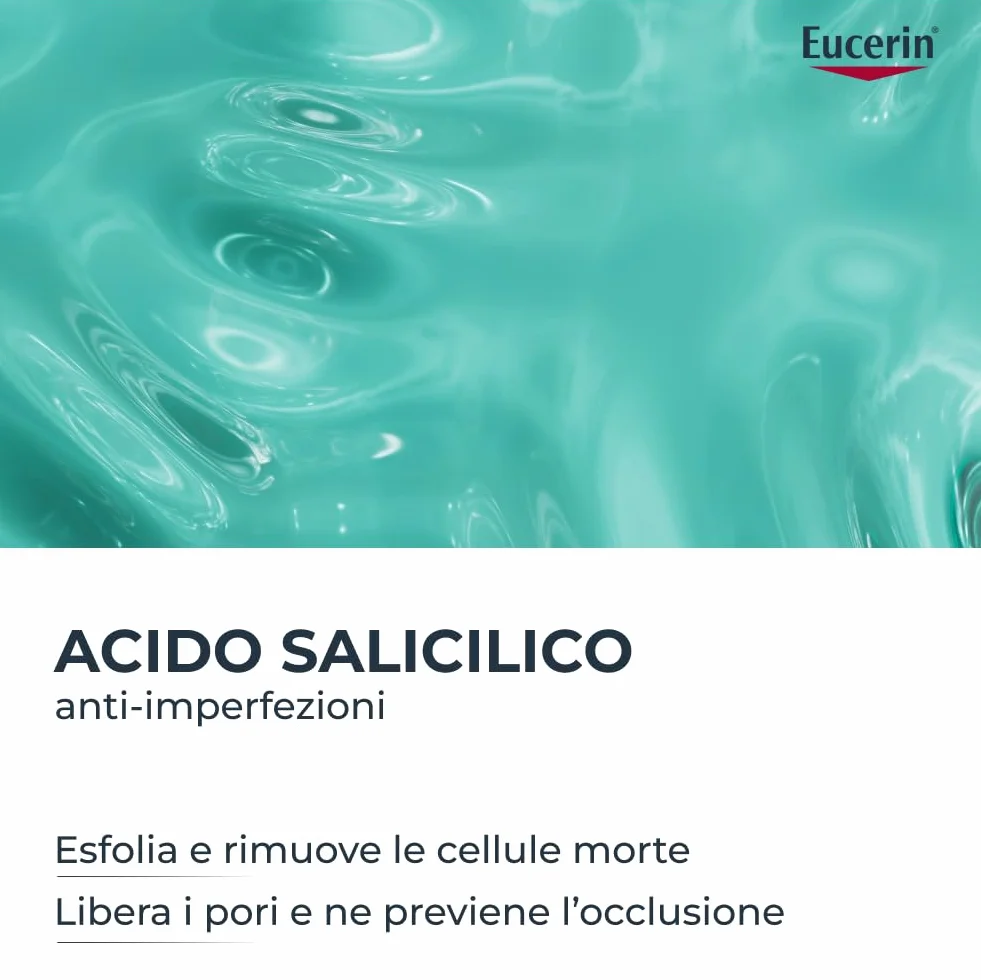 Eucerin DermoPure Clinical Gel Detergente Viso Purificante 400 ml, Detergente schiumogeno viso e corpo senza sapone efficace come struccante, Formula con Acido Salicilico per pelle grassa e acneica