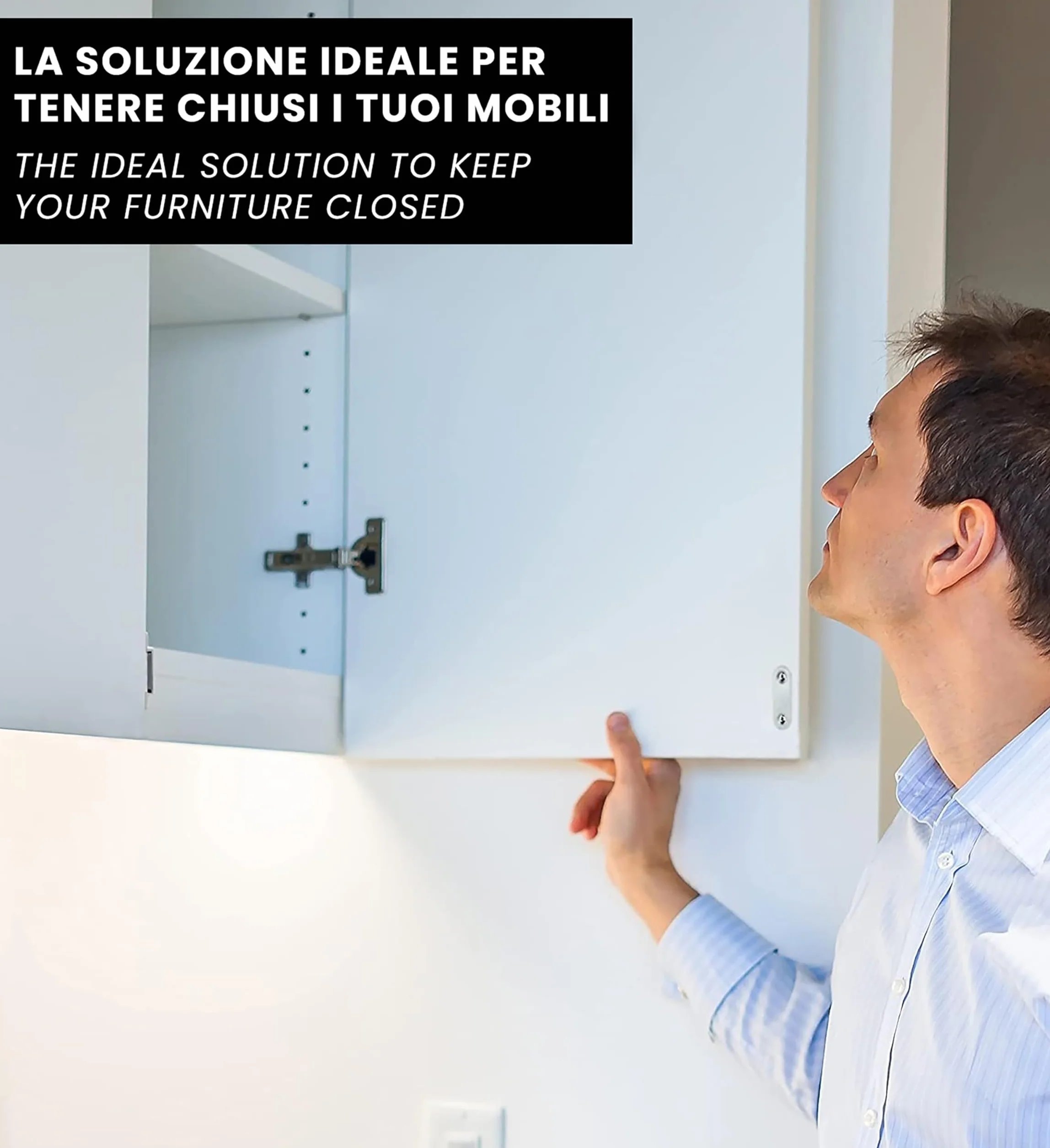 IPEA Chiusure Magnetiche per Mobili 10 PEZZI Bianco