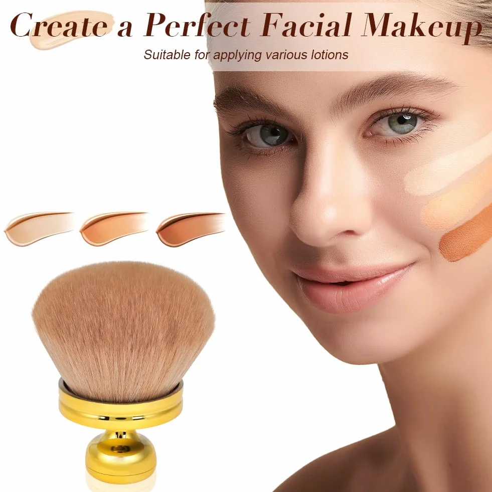 LOPHE Pennello Autoabbronzante Grande per Il Corpo, Kabuki Ovale, Spazzola per Trucco per Il Corpo, Applicatore Portatile per Sfumare e Sfocare la Pelle per Gambe/Braccia