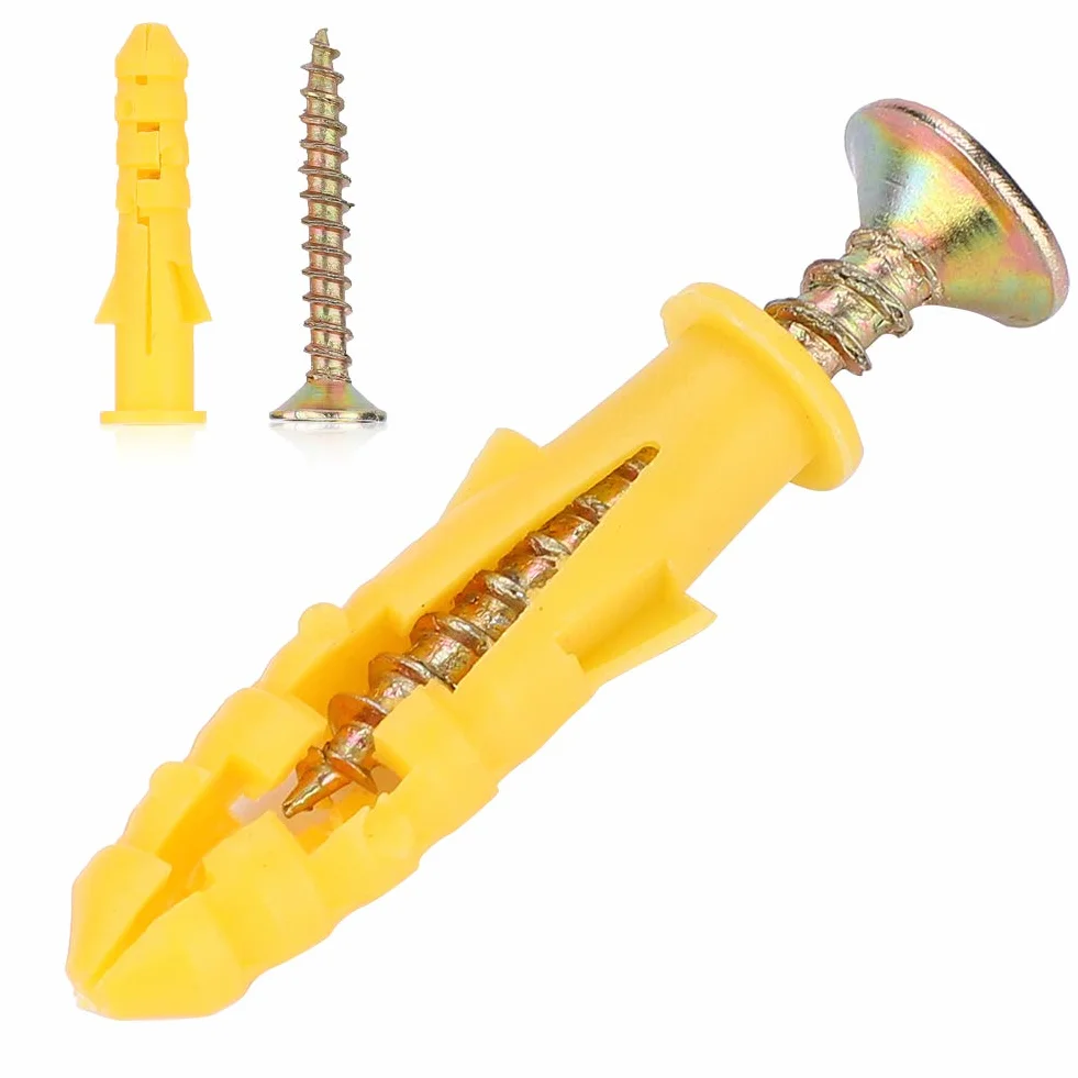 Kit Hardware Auto Tocco Spina Parete Espansione Ancora Plastica Φ6mm 50 pezzi Cemento Mattoni