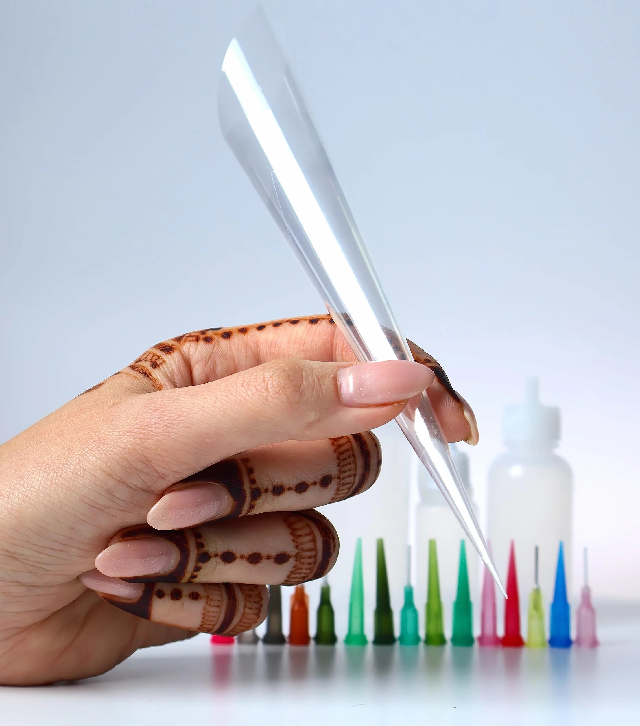 20 coni vuoti per henné, pre-arrotolati fatti a mano, set di coni per ramadan, applicatore in cellophane per kit per principianti Jagua, gel Hengua Heena, per disegnare e studiare