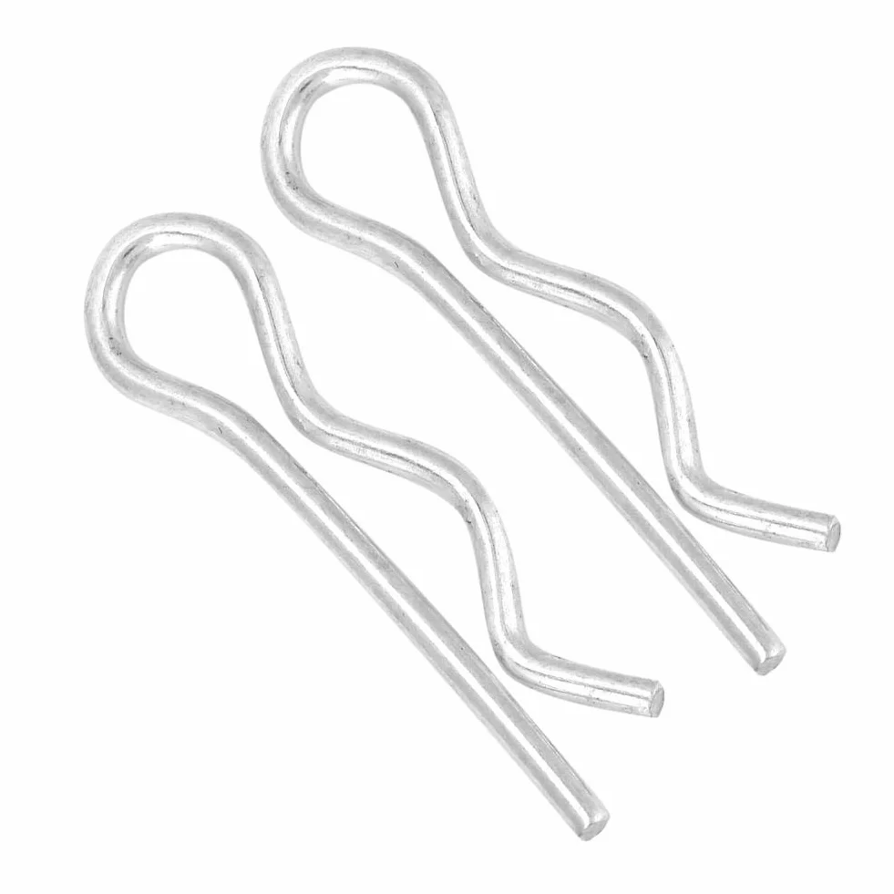 Coppiglia 10 pz 20 pz 30 pz ferro zincato tipo R Pin Cotter clip a molla pin di fissaggio 1.6/1.8/2/2.5mm