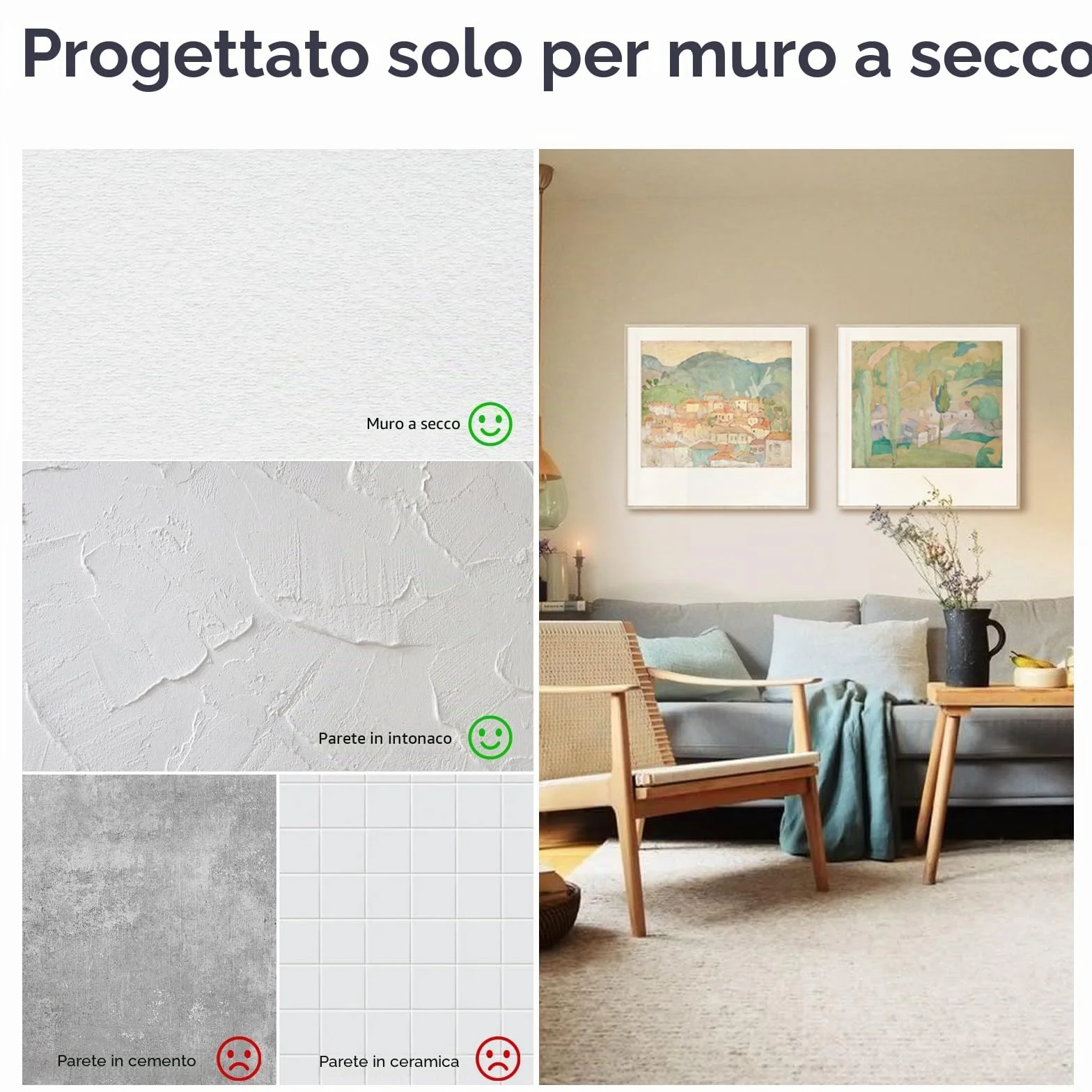 Gancio per Quadri ad Artiglio per Cartongesso 10 Pezzi Ganci da Parete per Appendere Specchi Foto Poster