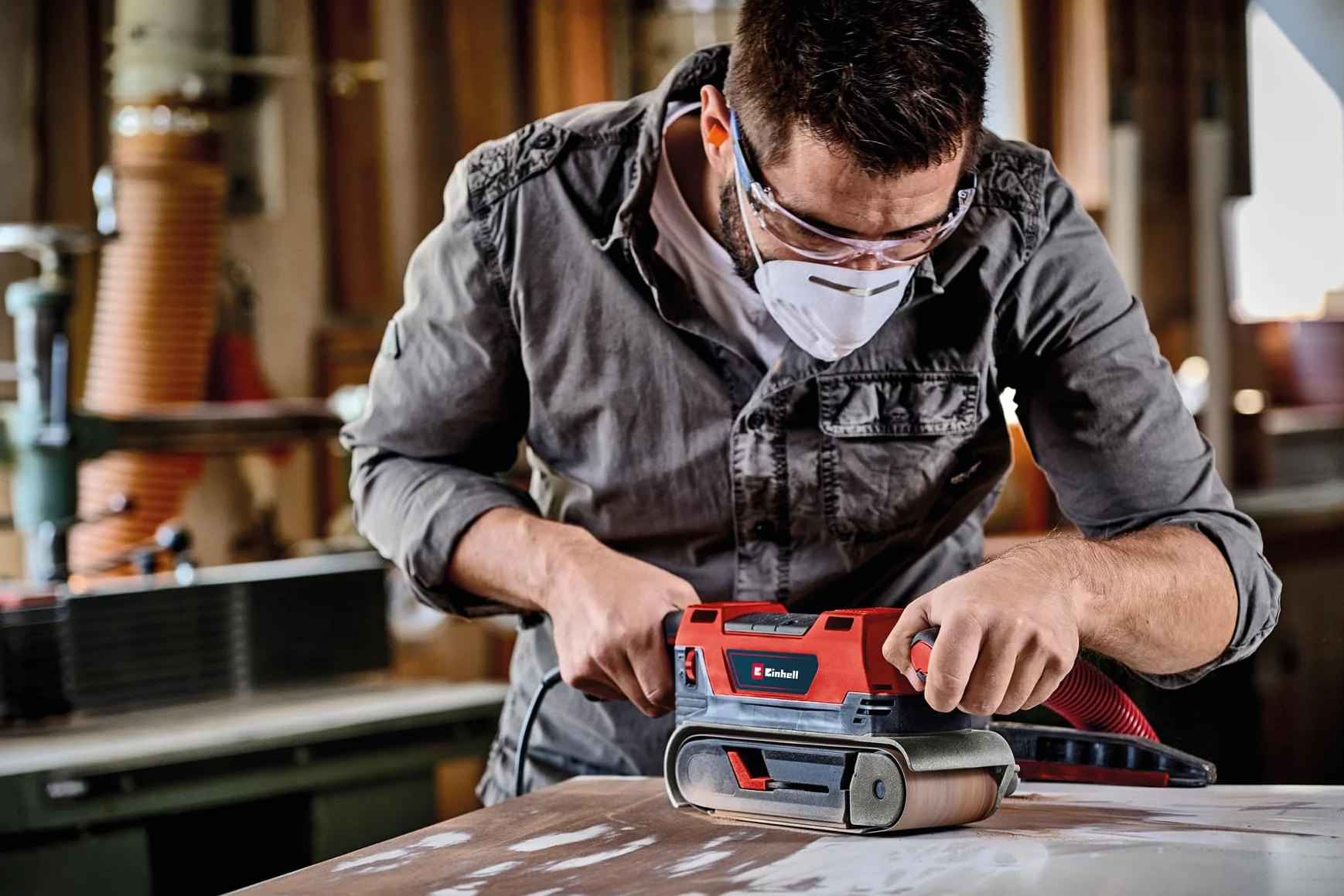 Einhell TE-BS 850 E Levigatrice a nastro 850 W 400 m/min