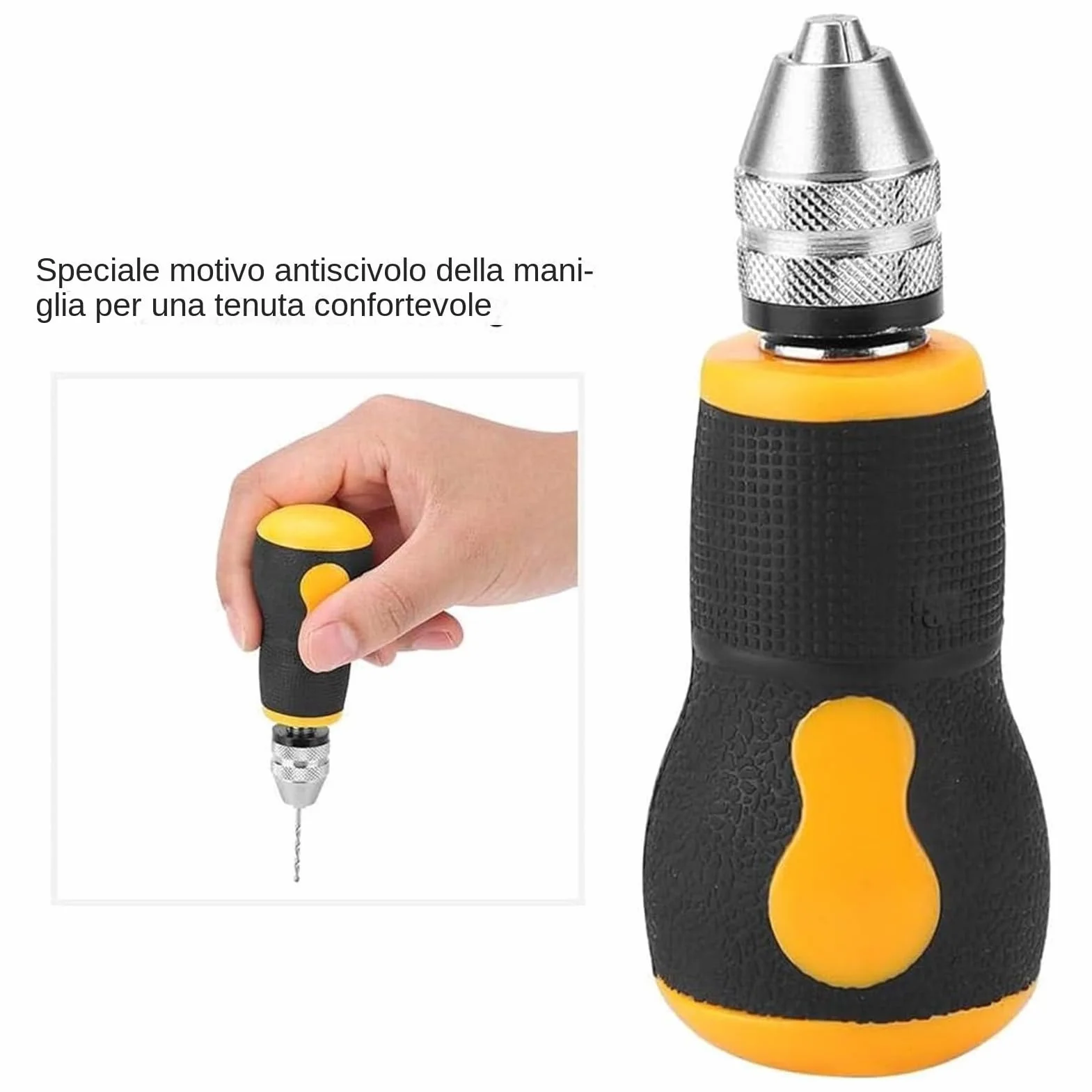 Trapano Manuale Elettrico Di Precisione Mini per Elettronica, Utensile Rotante per Forature Delicate e Gioielli