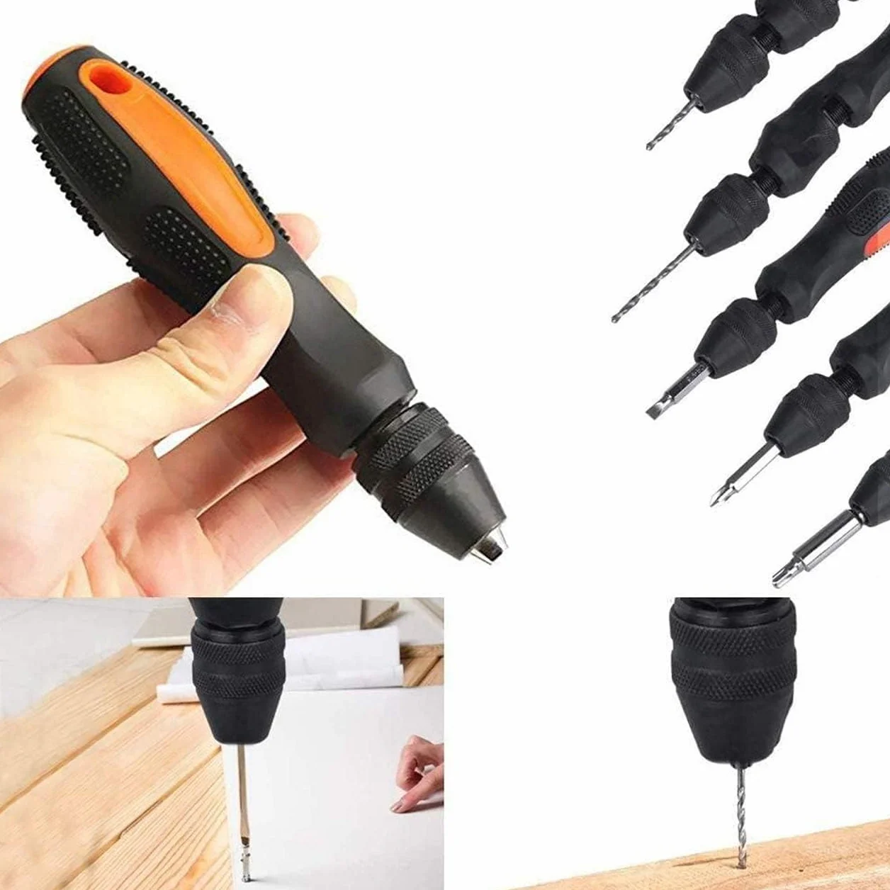 Trapano a mano mini 0,5-8mm Pin Vise mandrino morsa senza chiave