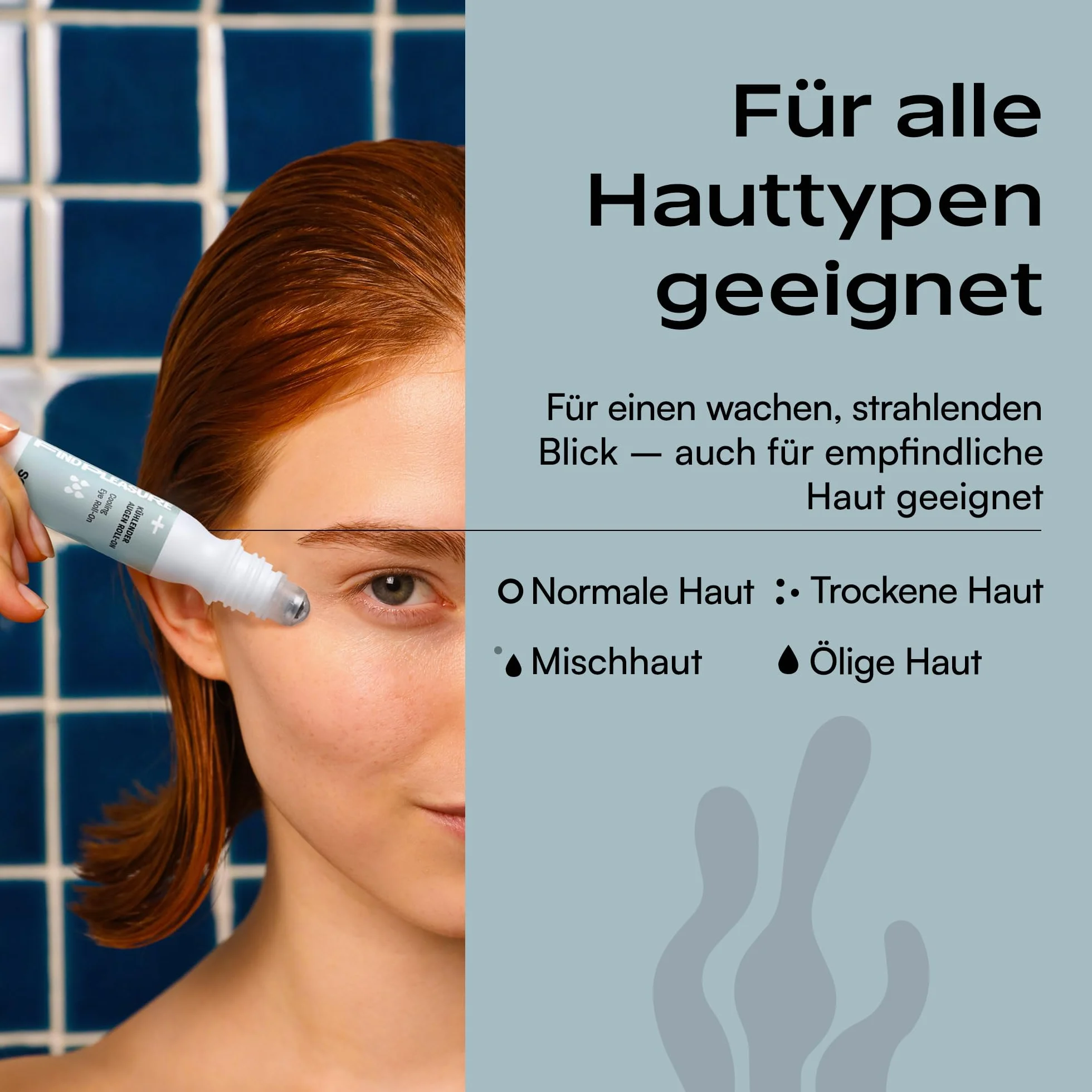 salted. Rullo rinfrescante per occhi | 15 ml | con niacinamide e microalghe | rullo per occhi contro occhiaie, rughe e gonfiore | rinfrescante anti anti invecchiamento per uomini e donne | vegano