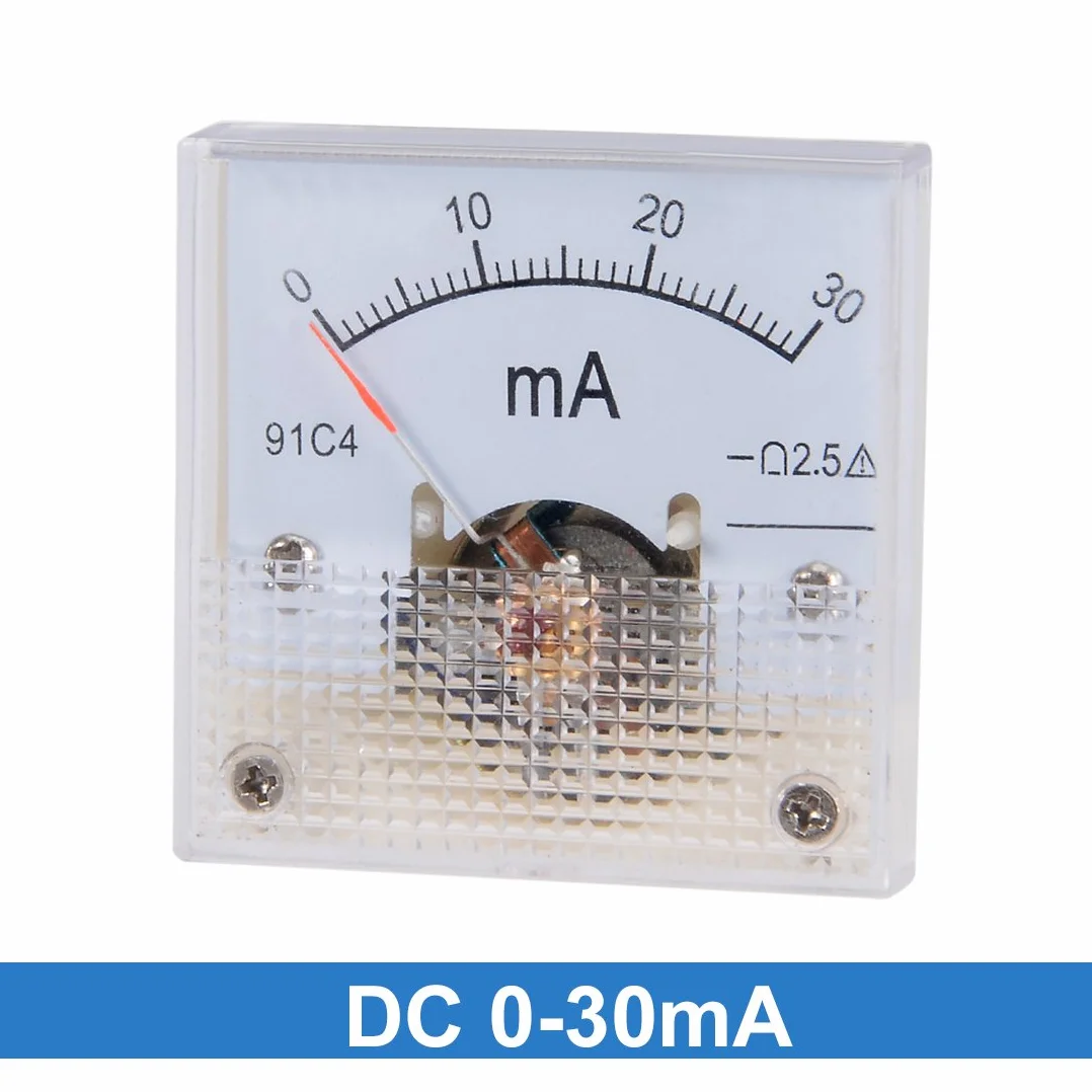 Sourcingmap misuratore di corrente analogica DC 0-30 mA 91 C4 amperometro