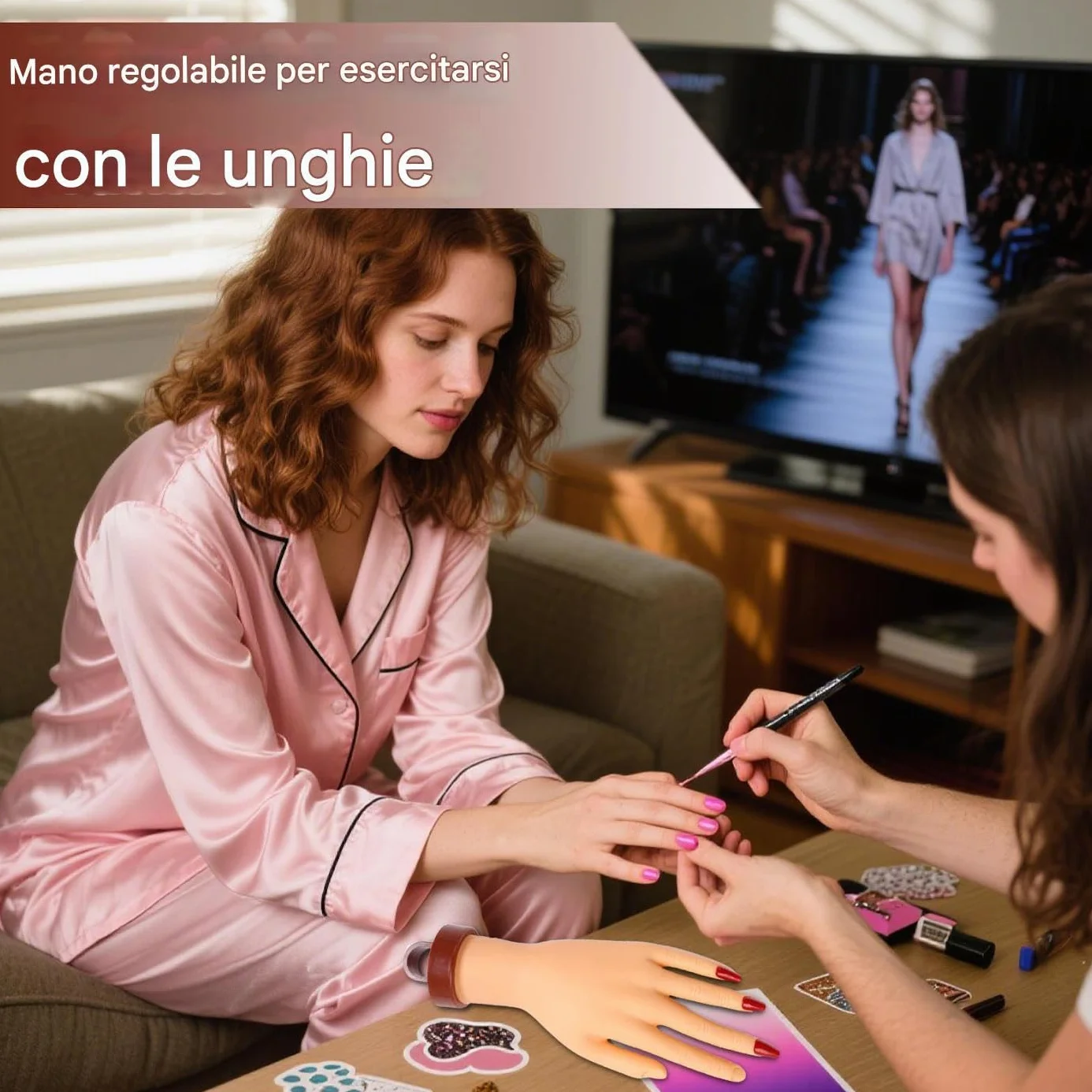 Mano Di Pratica Per Ricostruzione Unghie | Strumento Per Dimostrazione Pratica Unghie Finto | Modello Manicure Realistico Per Formazione Principianti Artisti Beauty Salon