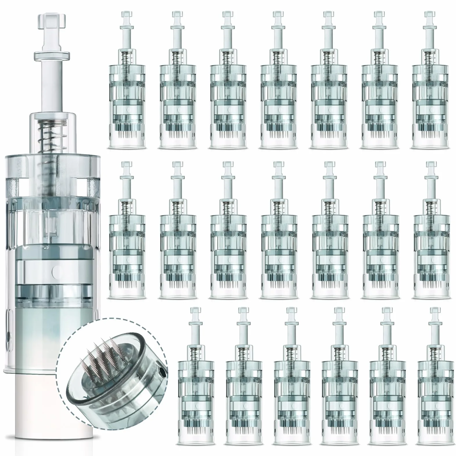20 Pezzi Dermapen M8 Microneedling Cartucce 36 Pins, Ricambio Originale Derma Pen per Microneedling Ultima M8/ M7S/ A6S Microneedling Electric Derma Pen, Slot a Baionetta (36Pins, 20Pcs)