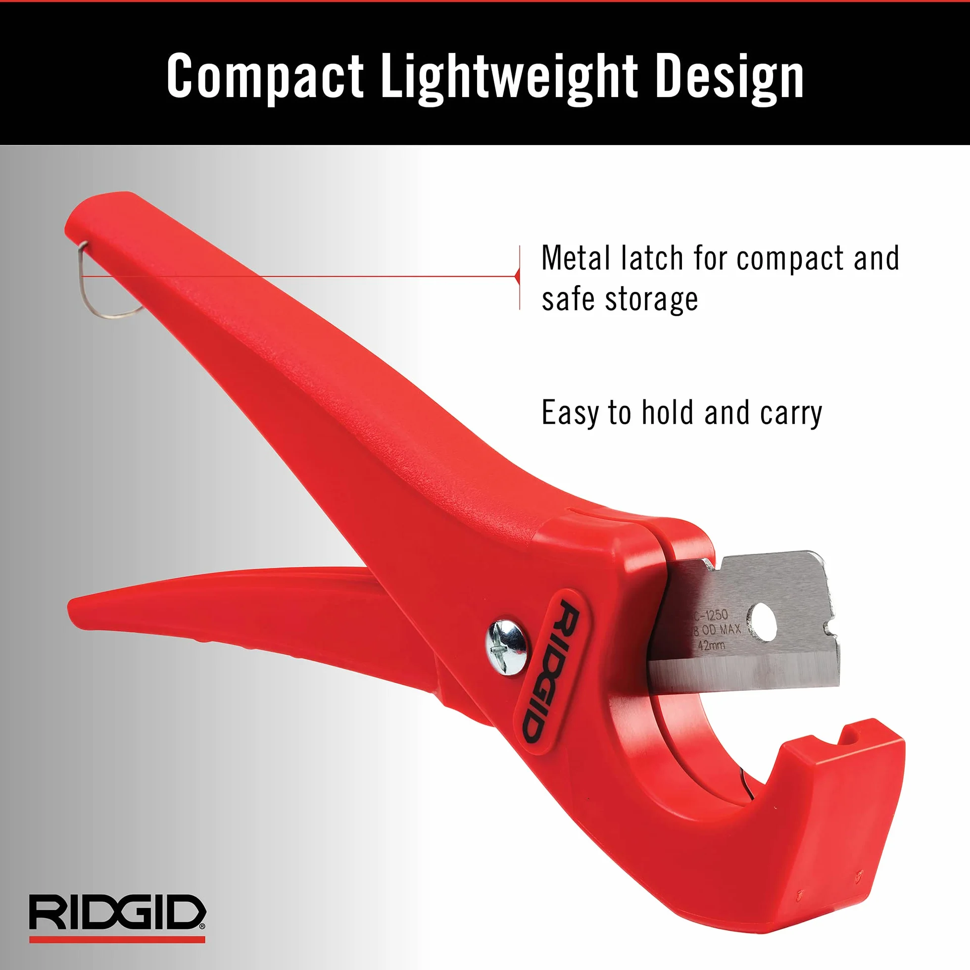 RIDGID PC-1250 Tagliatubi a Singolo Scatto per Tubi di Plastica 3-41 mm