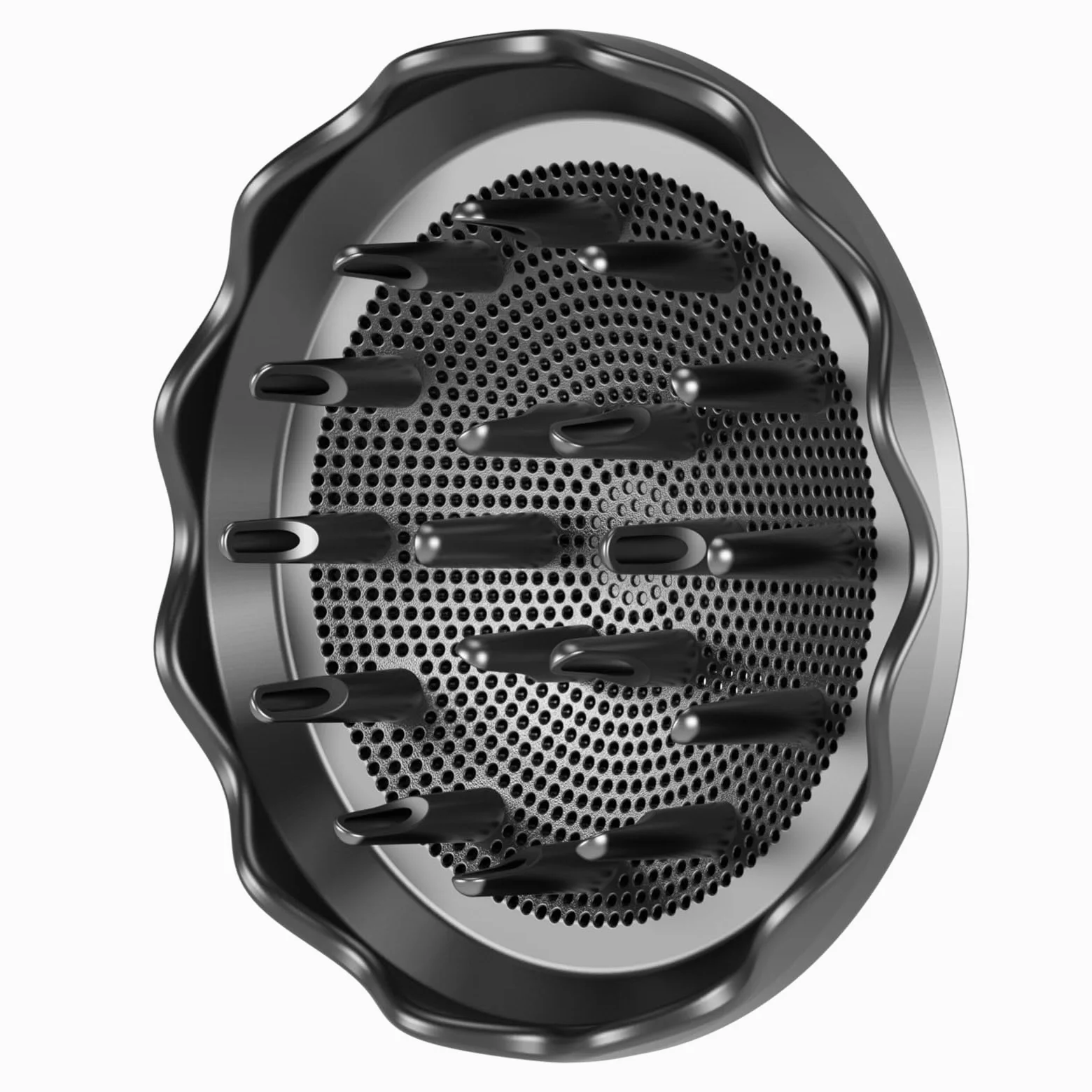 HZD Diffusore per asciugacapelli, accessorio per asciugacapelli, diffusore per capelli ricci, diffusore magnetico a 360° per asciugacapelli Supersonic HZD&DSON, attacco per capelli da donna, nero