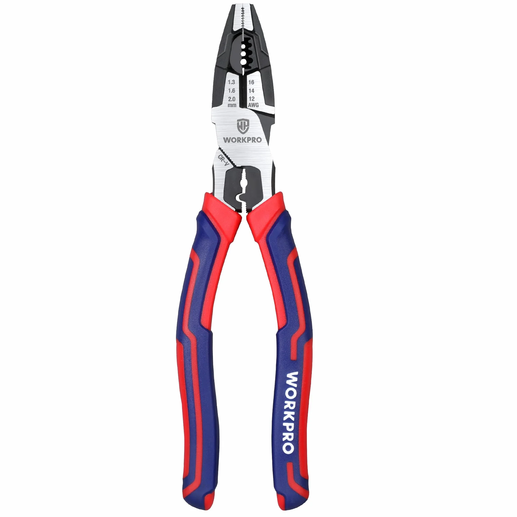 WORKPRO Pinza Combinata 5 in 1 209mm 16-12 AWG (1,3-2,0mm) Cr-V per Elettricisti