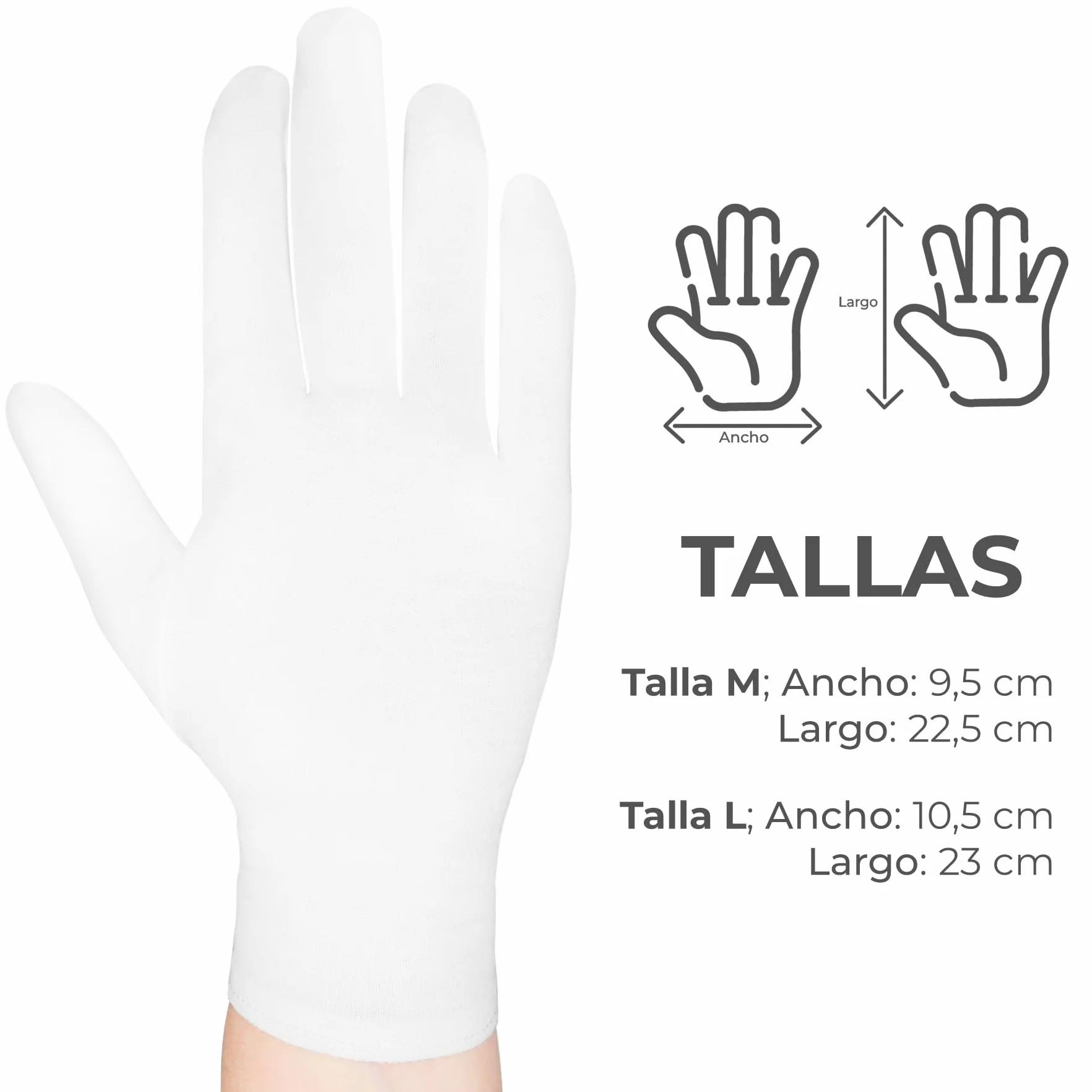 6, 12, 60, 120, 240 o 480 Paia, Guanti in Cotone, Guanti Idratanti, Morbidi, Elastici, Cura Delle Mani, Confortevoli, Mimo, Gioielliere, Cameriere, Costume, Bianco o Nero.