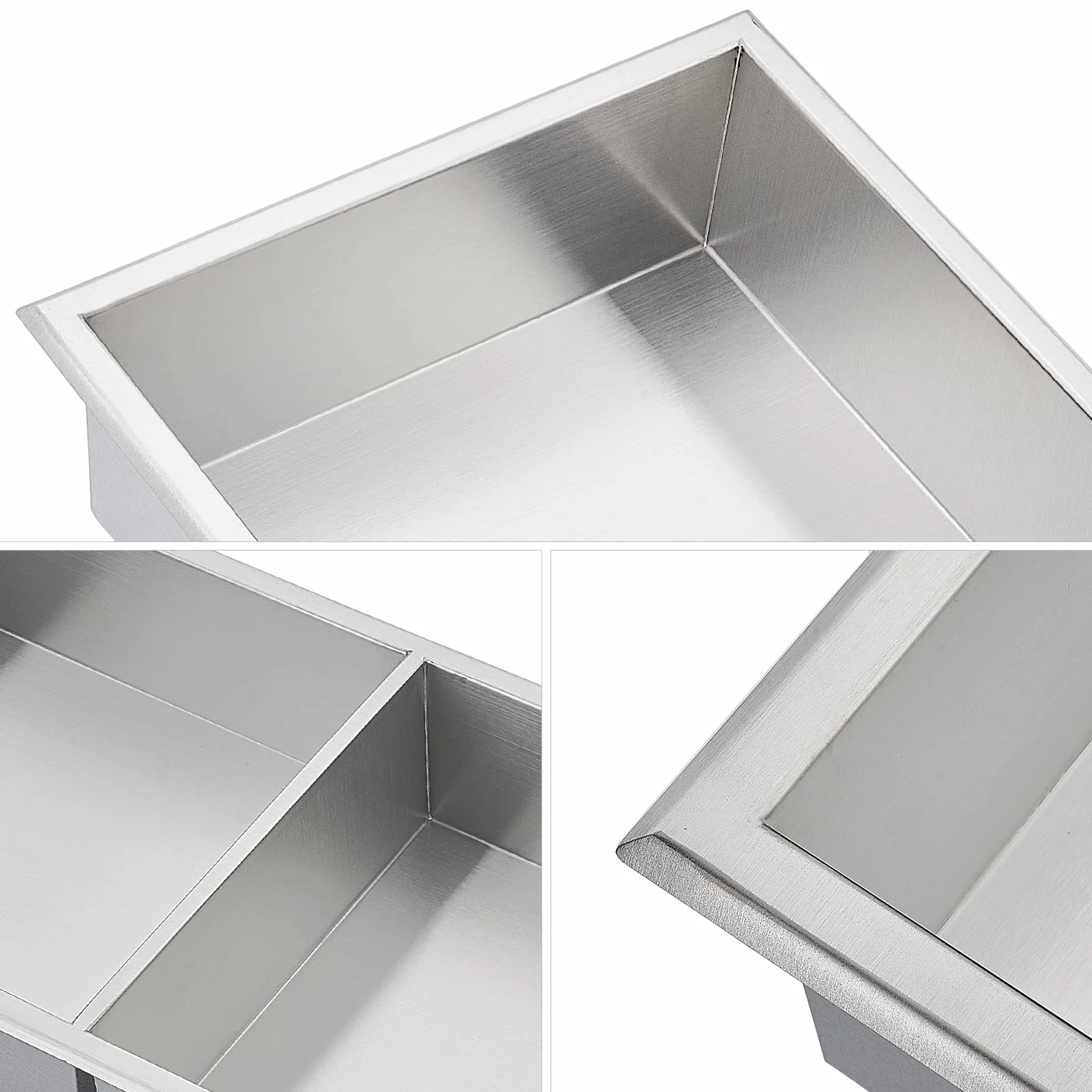 Nicchia Doccia Incasso Acciaio Inox 60x30x10cm Doppio Strato Argento