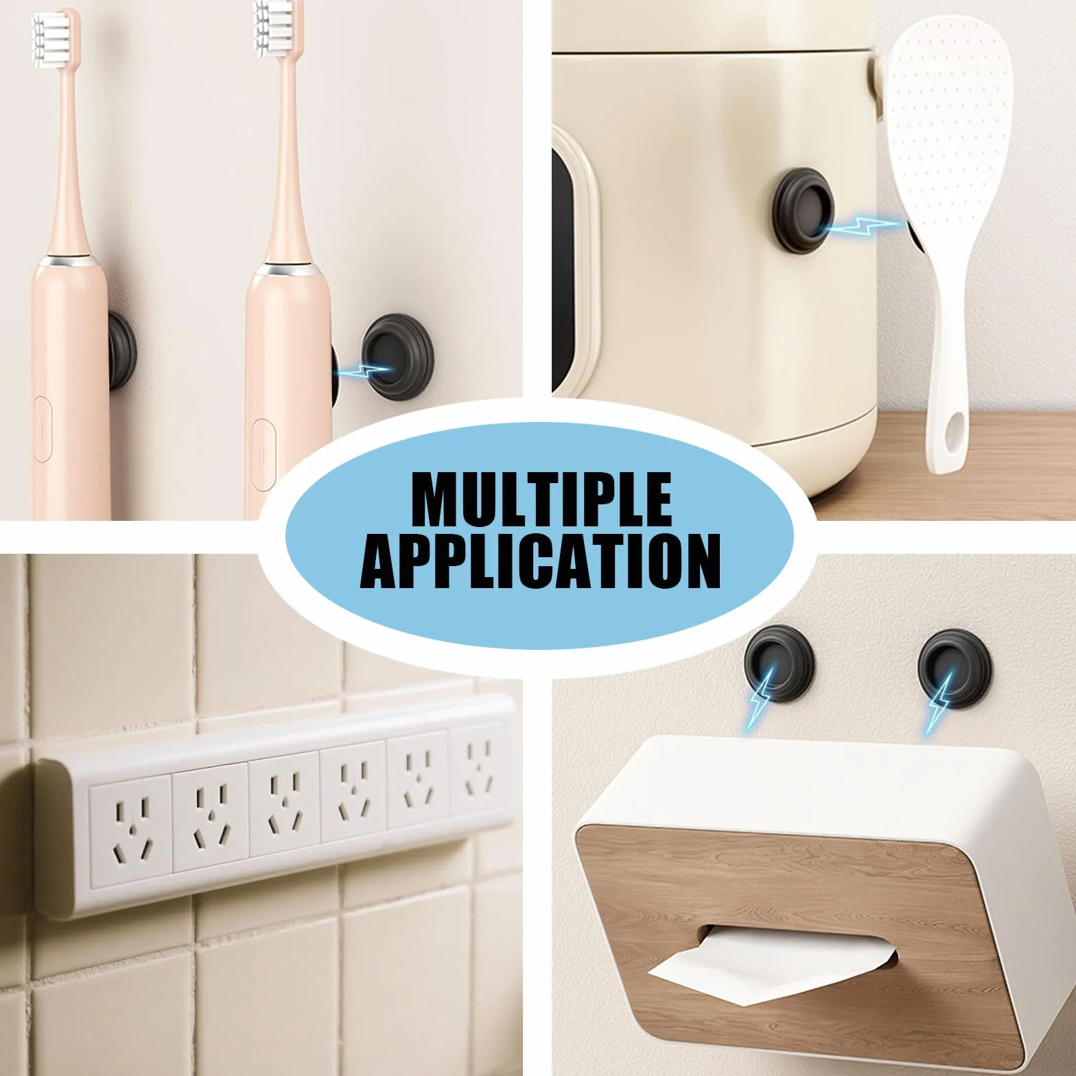 Supporto telecomando magnetico in silicone 4 pezzi adesivo da parete organizer casa ufficio