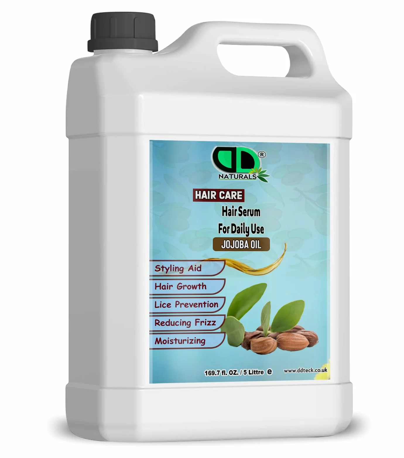 Siero per capelli per uso quotidiano con olio essenziale di jojoba, idrata il cuoio capelluto e promuove la crescita dei capelli, aggiunge lucentezza e protegge i capelli, bilancia la produzione di