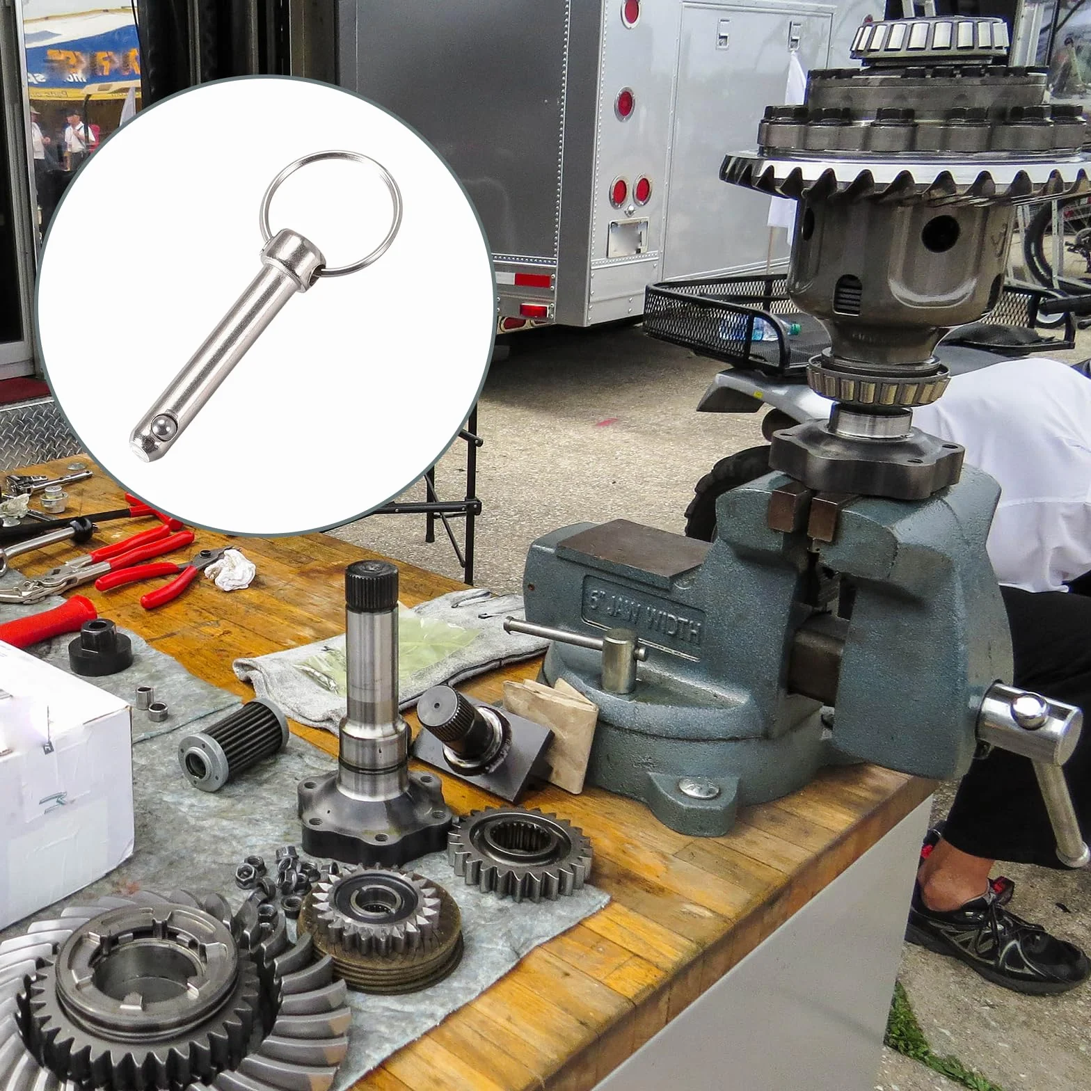 METALLIXITY Rapido Rilascio Perni 8mmx42mm 2pz Carbonio Acciaio Tirare Perno
