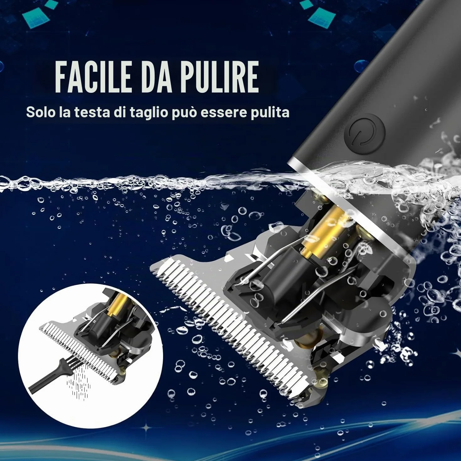 Tagliacapelli Professionale Barba Trimmer Kit Con USB Ricaricabile, Impermeabile, Schermo LCD per Uomo, Bambini, Adulti, Barbiere