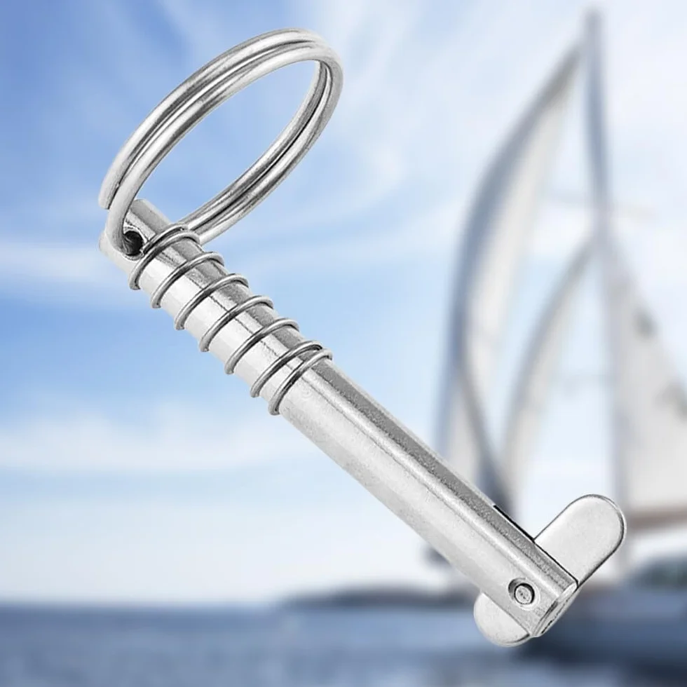 Perno di sicurezza 8x76 mm in acciaio inox 316, 2 pezzi coppiglia pieghevole, grado marino per barca