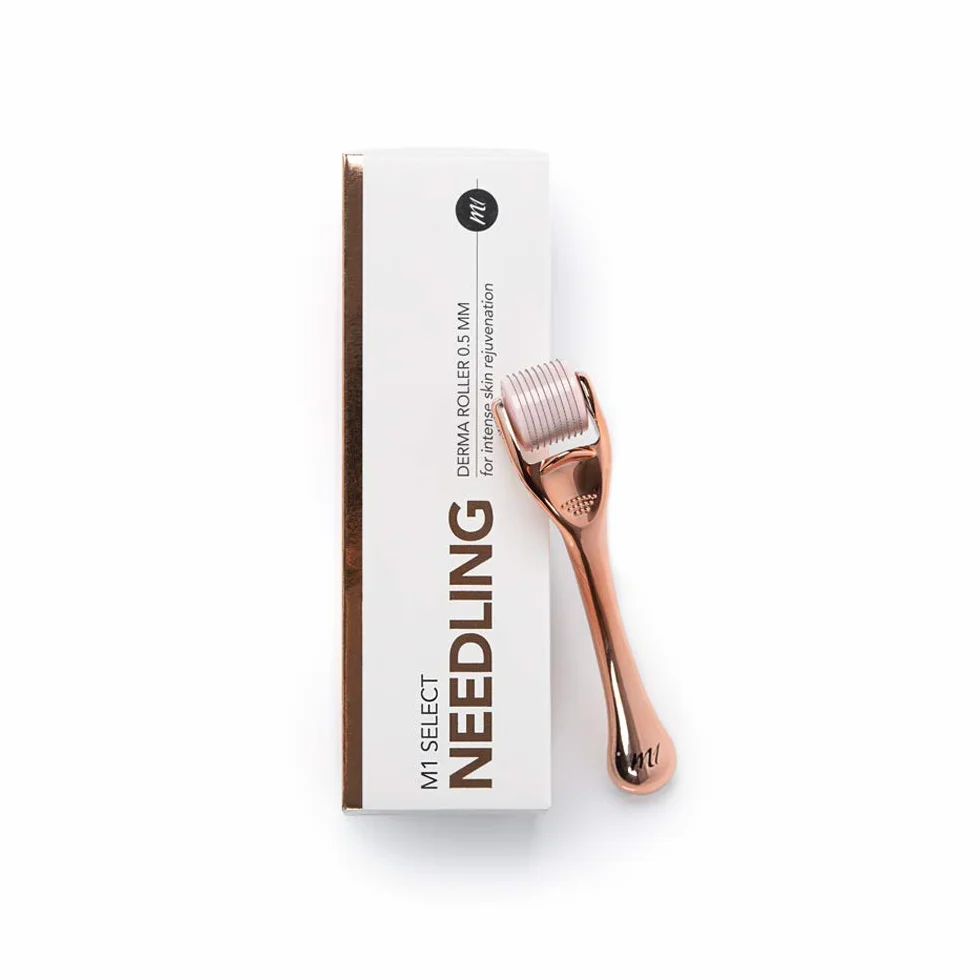 M1 SELECT “NEEDLING” – Dermaroller da 0,5 mm, trattamento anti-invecchiamento domestico, con 540 aghi in titanio medico
