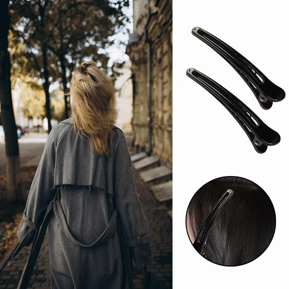 Aeuezxx Fermagli per Capelli Professionali, 6 Pezzi Fermagli per Capelli a Becco D'anatra, Capelli Styling Clip per Capelli, Forniture per Parrucchieri