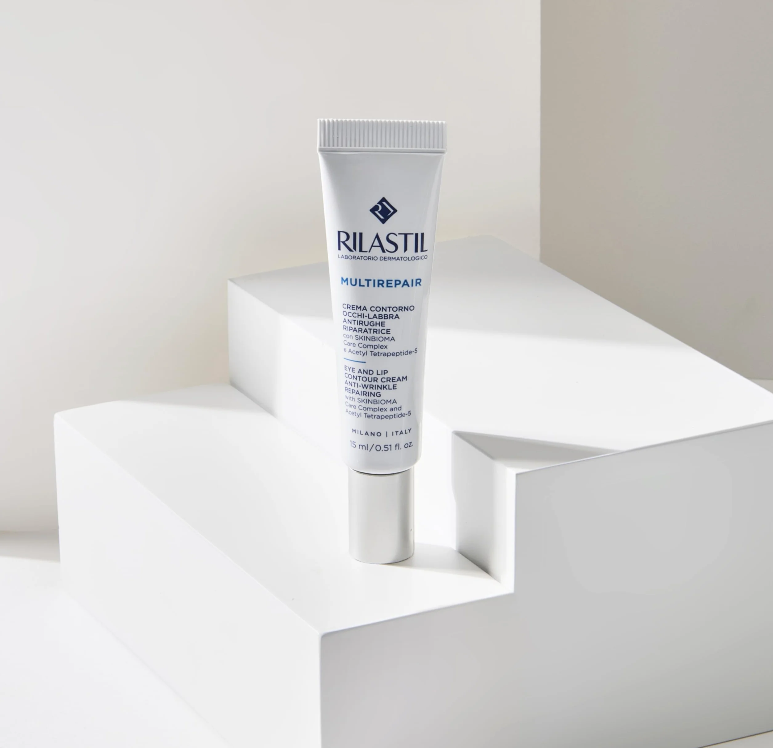 Rilastil Multirepair - Crema Contorno Occhi Labbra Antirughe Riparatrice, 15ml