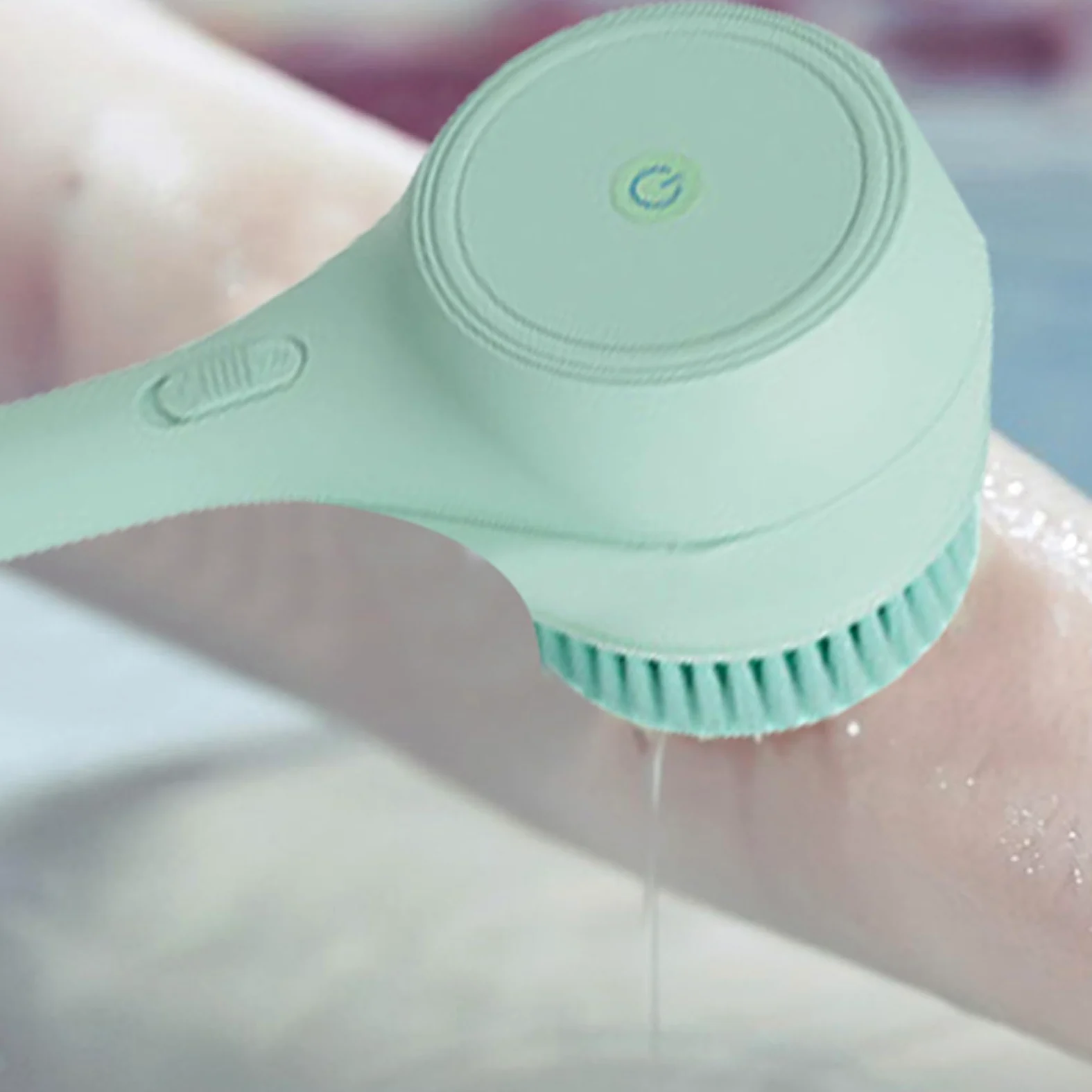 Scrubber per la schiena per doccia, spazzola da bagno con doppio manico | Spazzole per bagno e corpo con ricarica USB - Spazzola elettrica per la pulizia della schiena con 5 testine per il massaggio