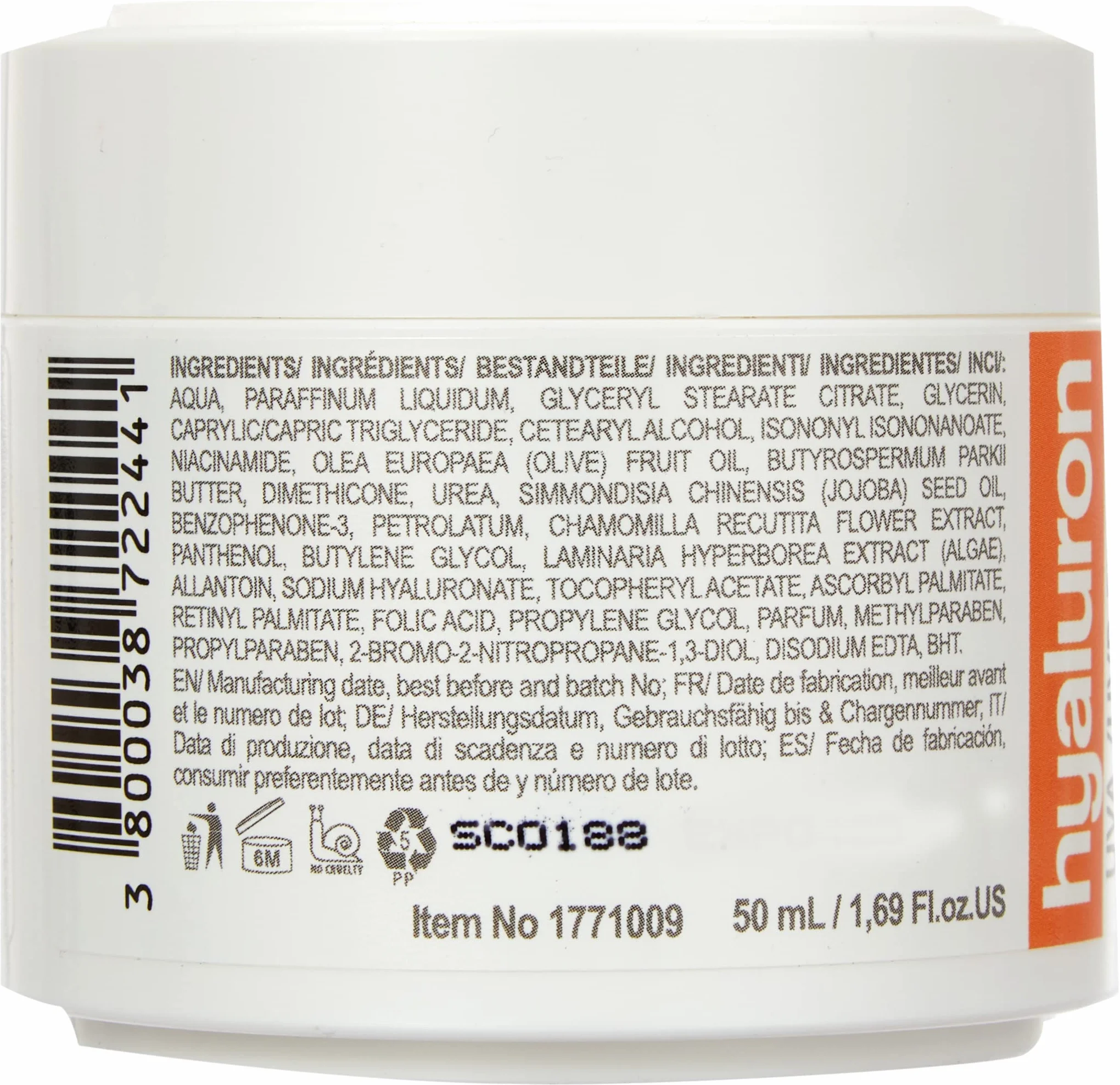 RevitaLAB - Crema giorno e notte antietà con acido ialuronico, arricchita con vitamina A, B3, B5, E, C, olio di jojoba e filtri UV, 40-55 anni, 50 ml - Formato multipack