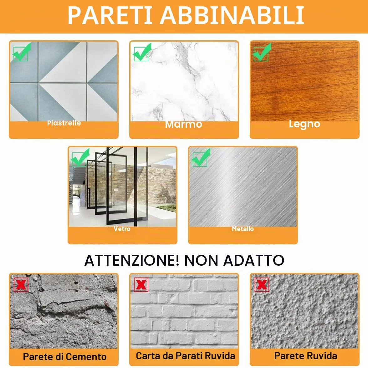 Ganci autoadesivi trasparenti 30 pezzi carico massimo 5 kg per quadri poster foto