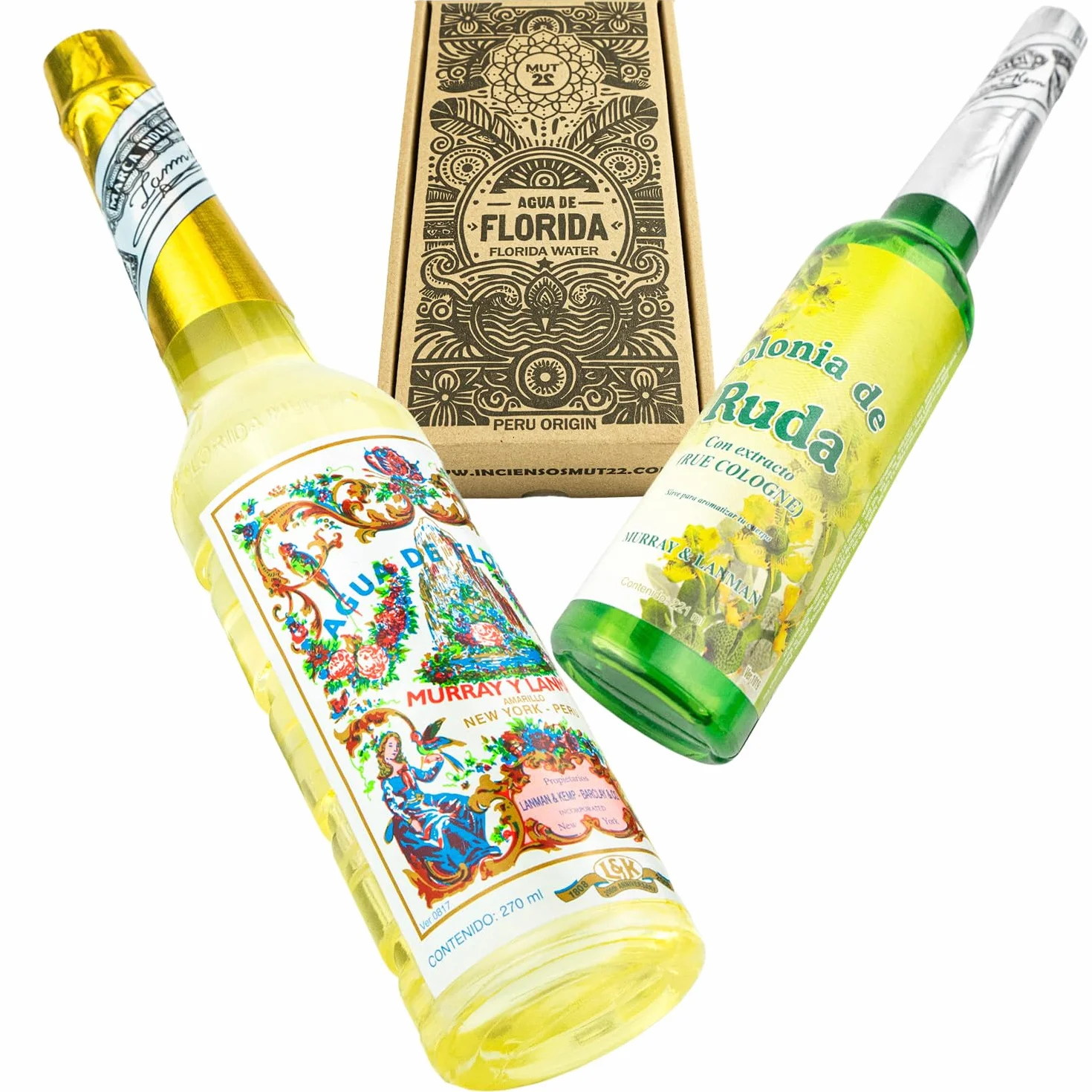 Agua Florida (1 Agua de Florida 270 ml + 1 Colonia de Ruda)