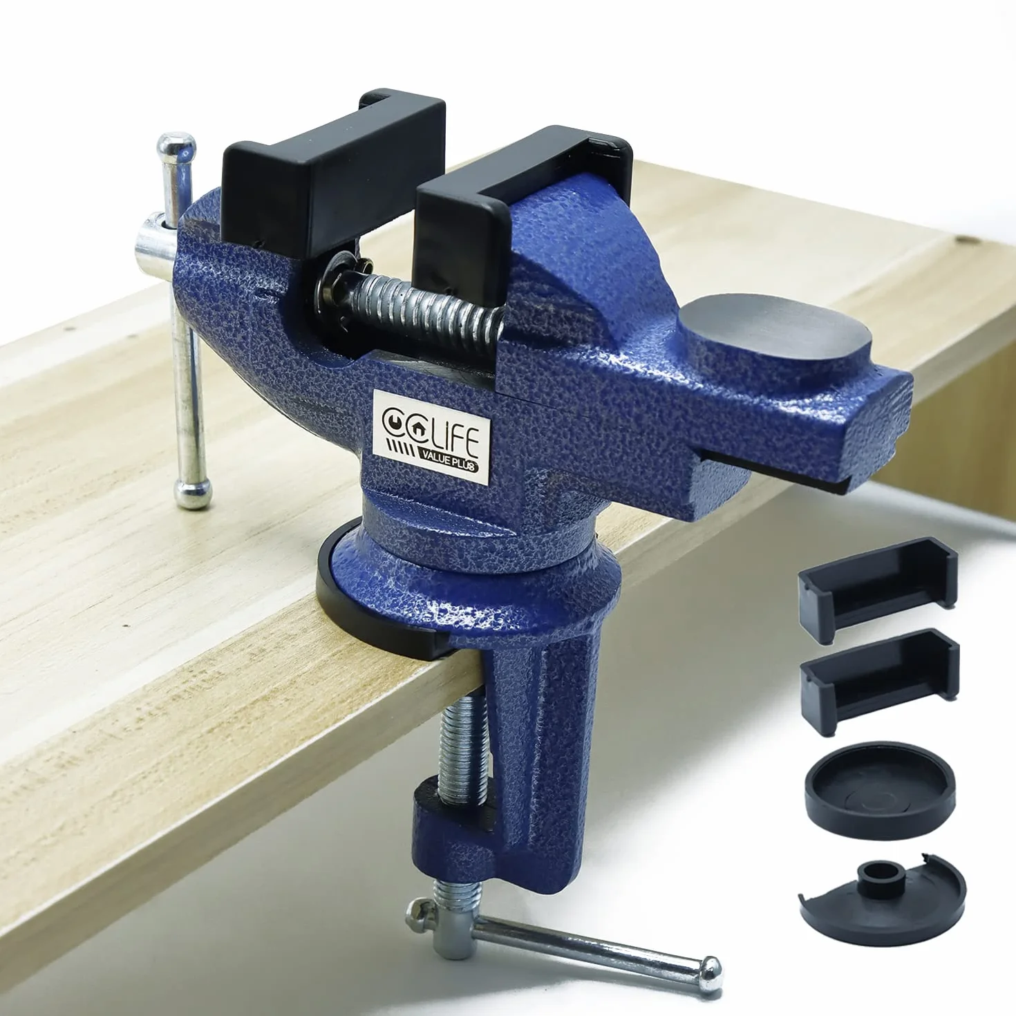 CCLIFE Morsa da banco con Incudine 50/70 mm ghisa Base Girevole