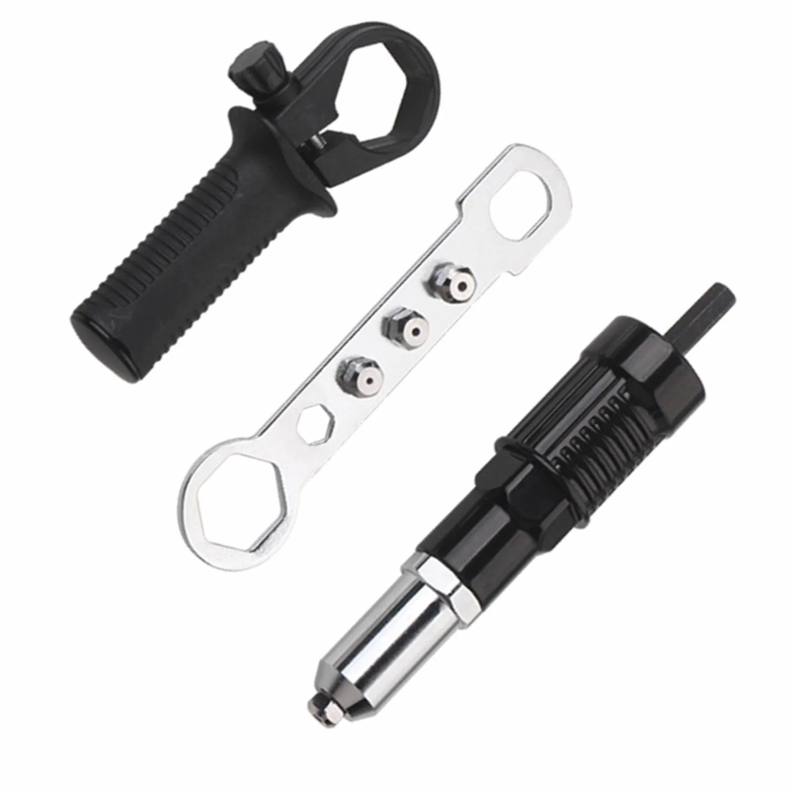 NexRen Kit Adattatore per Rivettatrice per Trapano Elettrico in Acciaio