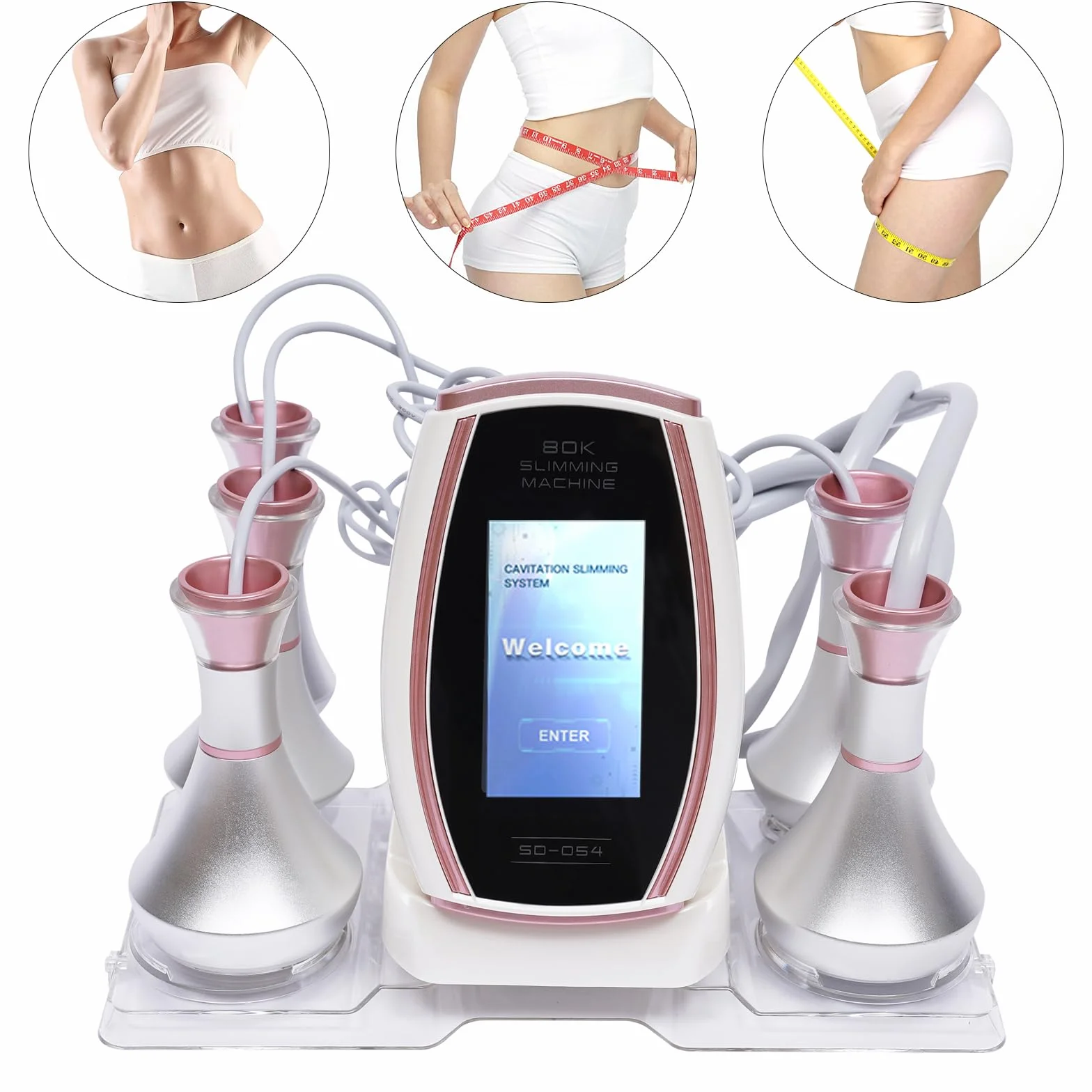 Macchina di cavitazione 80 K 5 in 1, macchina di bellezza a radiofrequenza ad ultrasuoni, dimagrante per dimagrire, rassodare la pelle, riduzione del grasso, corpo e viso