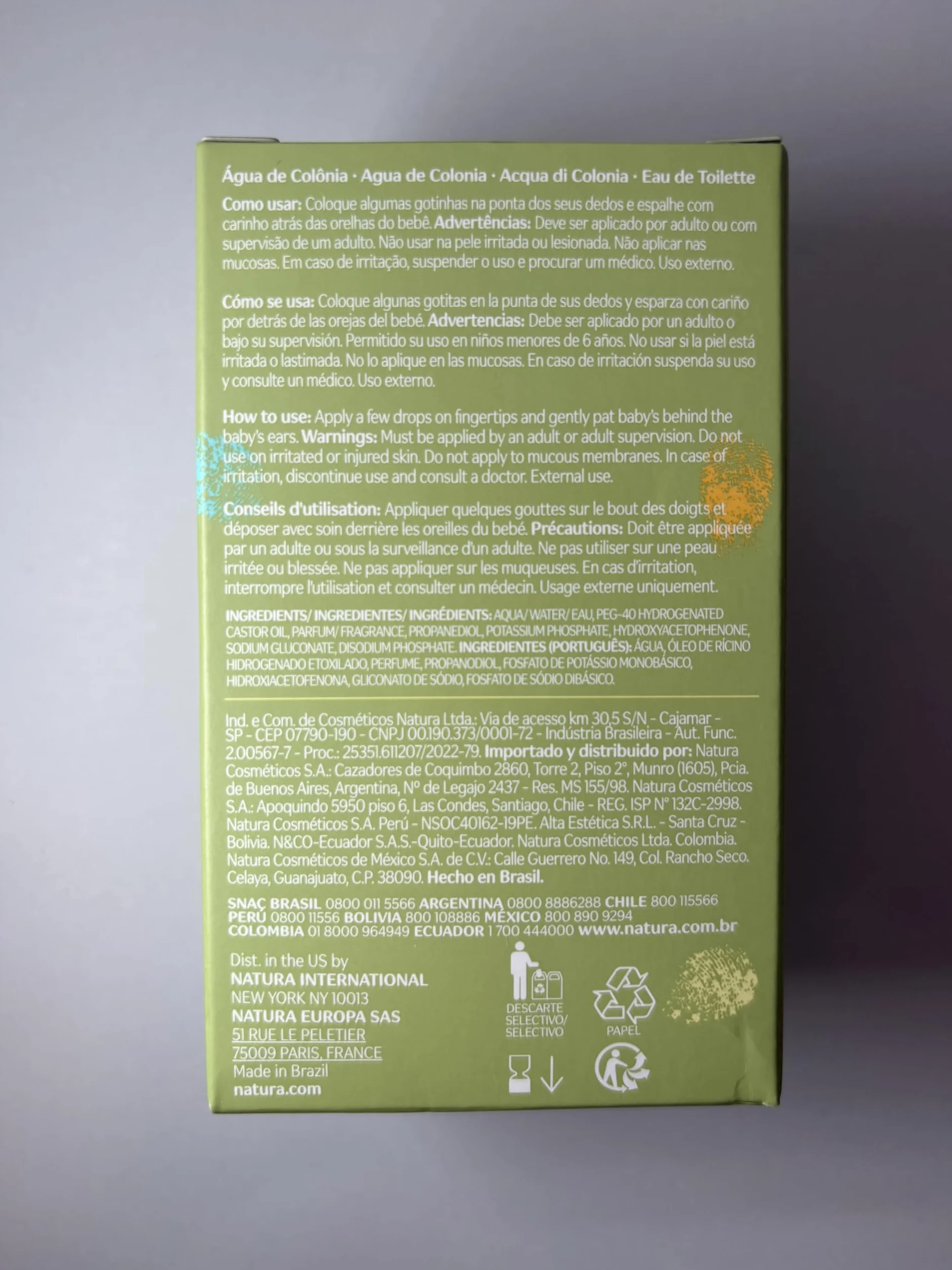 NATURA - Acqua di colonia Mamae e Bebe - 100 ml