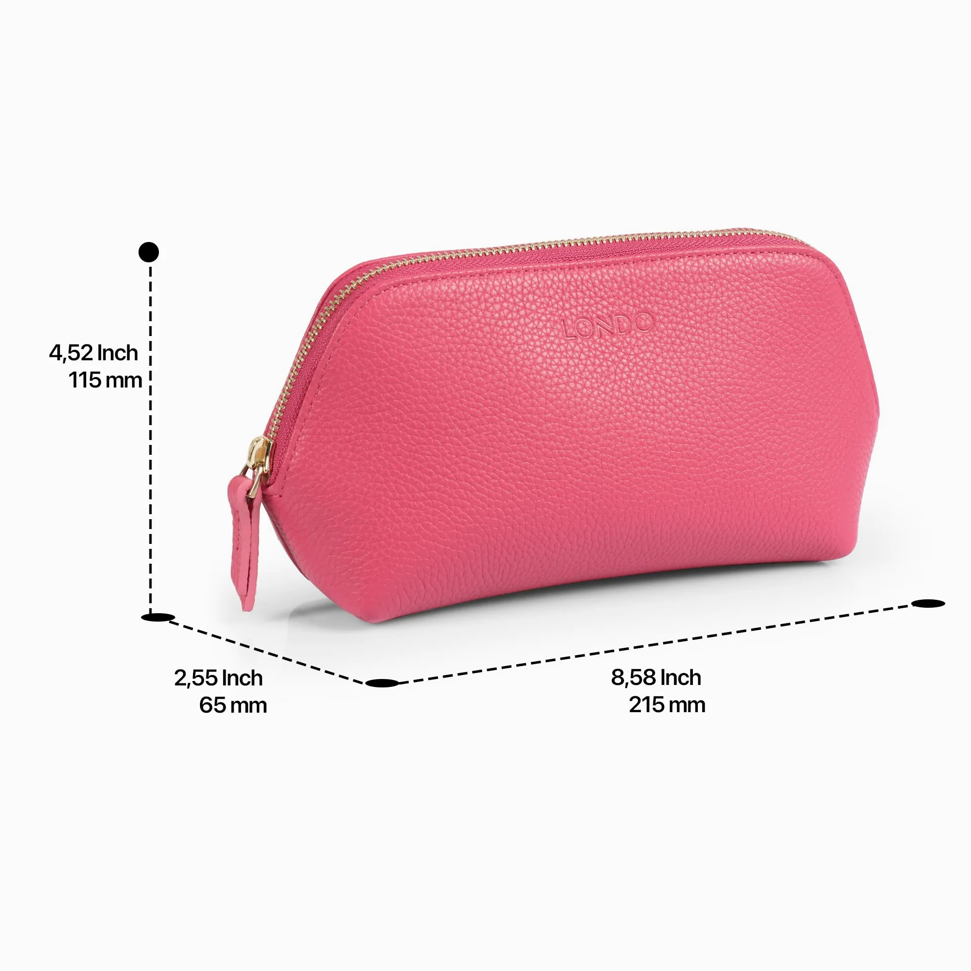 Londo Pochette Borsa dei trucchi in Vera Pelle, Sacchetto di Toeletta, Borsa per cosmetica trucco - Unisex