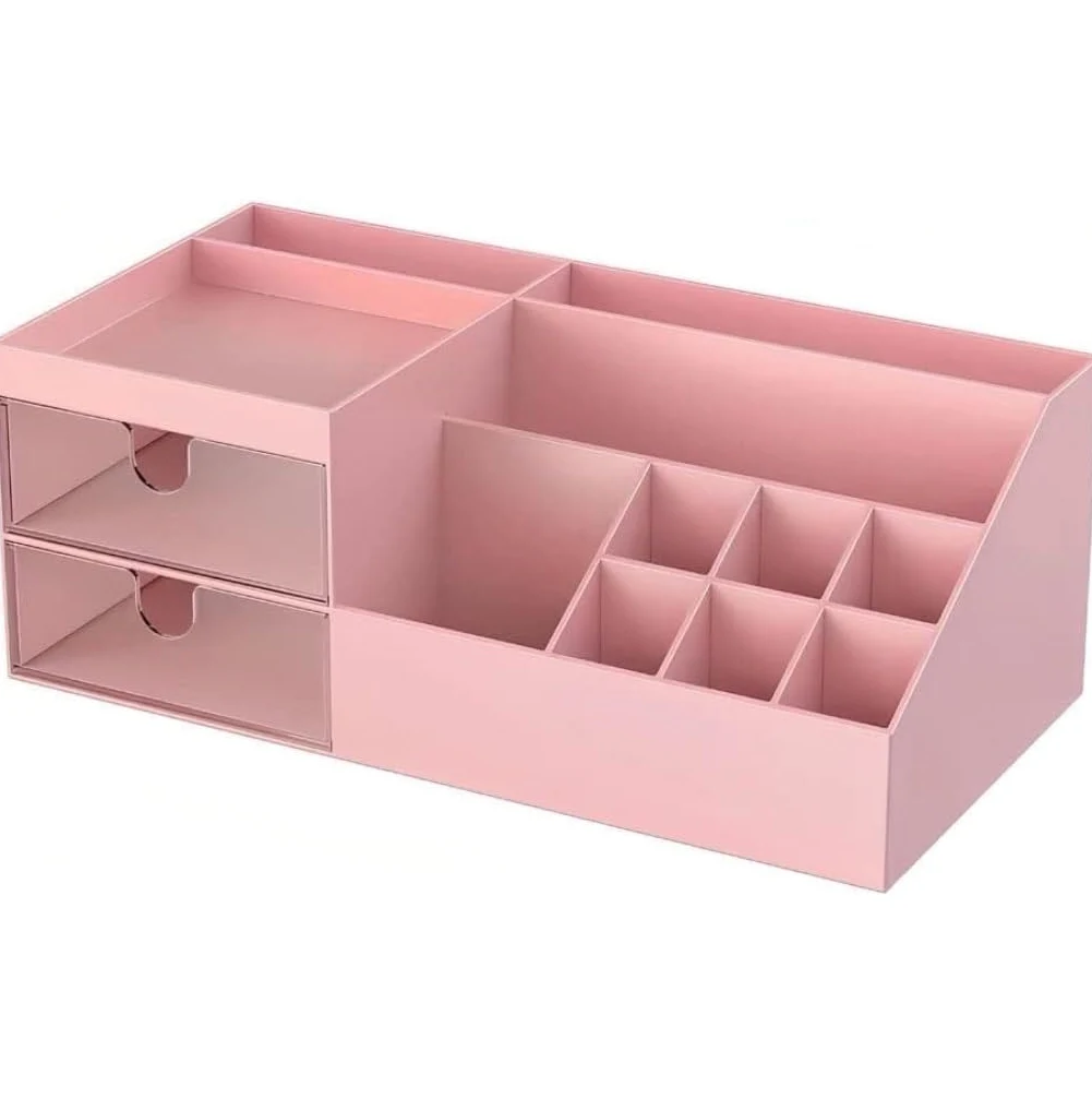 Porta Trucchi,Toeletta Organizer per Trucco con Cassetti Scatola Portaoggetti per Trucco Portaoggetti da Appoggio per Scatola Organizer per Cosmetici Multifunzione