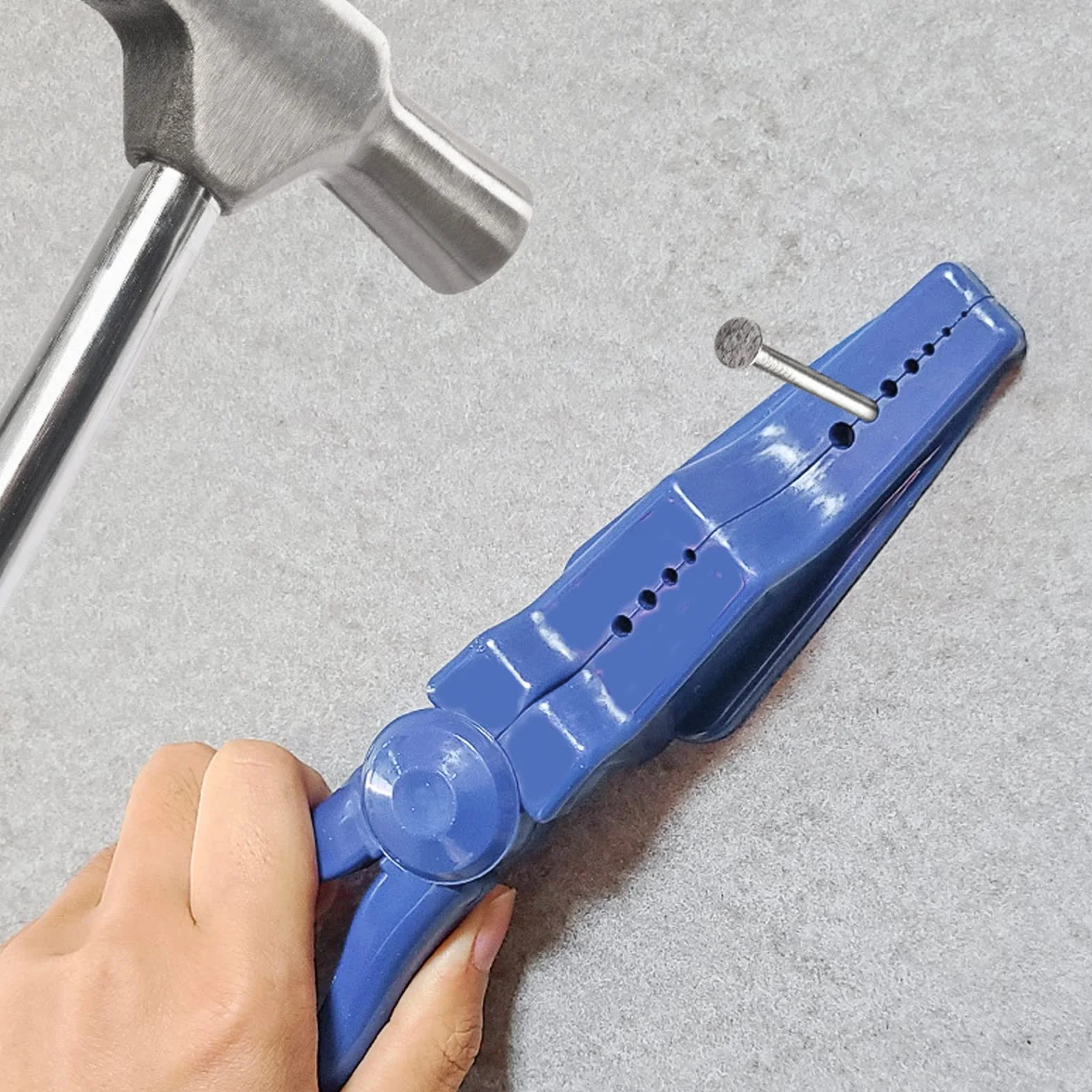 Supporto per inchiodare a martello, pinza per unghie, strumento manuale portatile in ABS