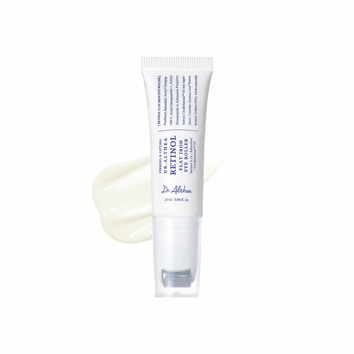 Dr.Althea Retinolo, rullo lisciante per gli occhi, siero lifting per il viso con rullo Gua Sha, cura anti-età con Madecassoside e Centella e acido ialuronico, cura della pelle vegana coreana, 25 ml