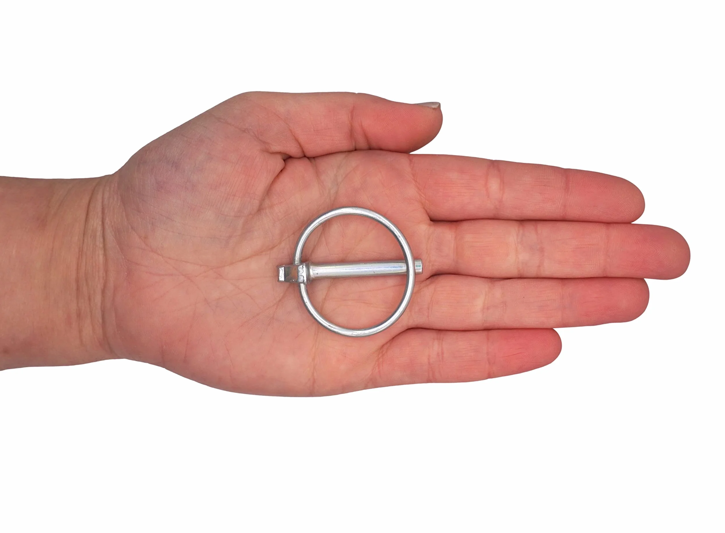 Spine a scatto in acciaio zincato 4,5 mm DIN 11023 con bloccaggio perno metallo anello 2 pezzi