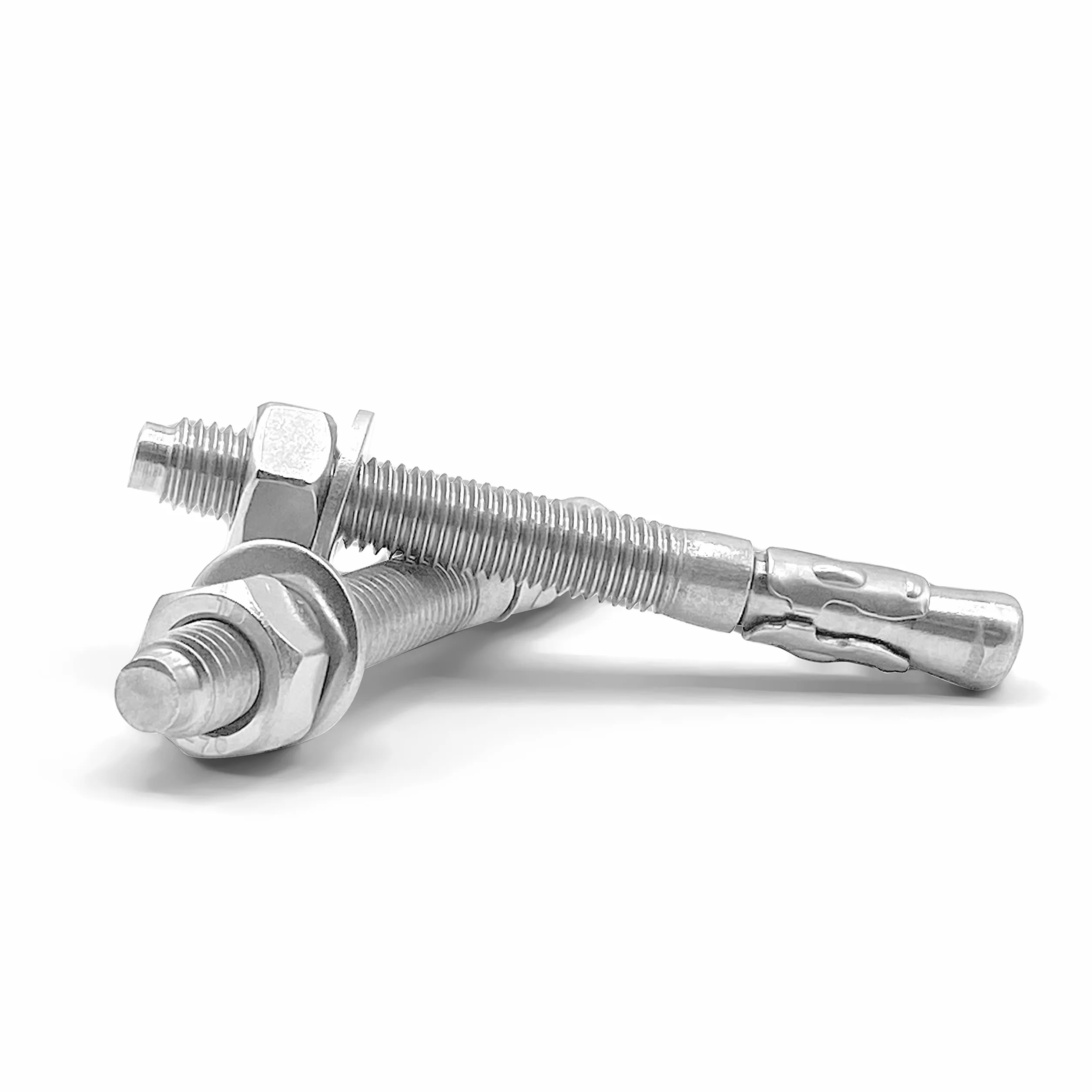 Tasello ancorante M8x80 mm in acciaio inox con dado e rondella premontati per calcestruzzo 25 unità