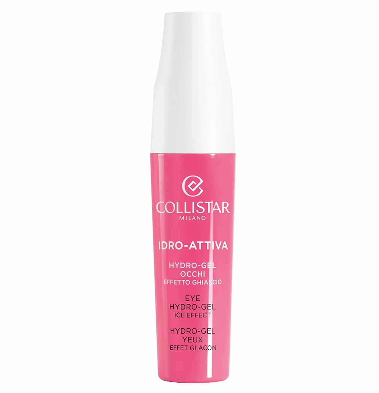 Collistar Idro-Attiva Hydro-Gel Effetto Ghiaccio, per contorno occhi per un'azione-urto contro borse e occhiaie, Con peonia, acido Ialuronico e alga bruna, Per tutti i tipi di pelle, 14 ml