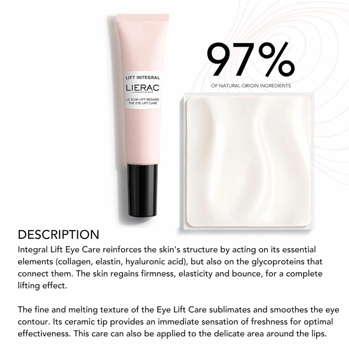 Lierac Lift Integral Contorno Occhi Antirughe, Liftante Tonificante Occhi, per Tutti i tipi di Pelle, Formato da 15ml