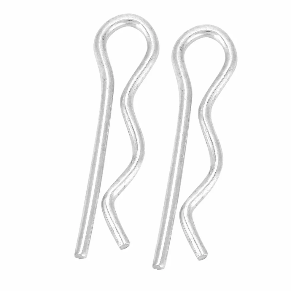 Coppiglia 10 pz 20 pz 30 pz ferro zincato tipo R Pin Cotter clip a molla pin di fissaggio 1.6/1.8/2/2.5mm